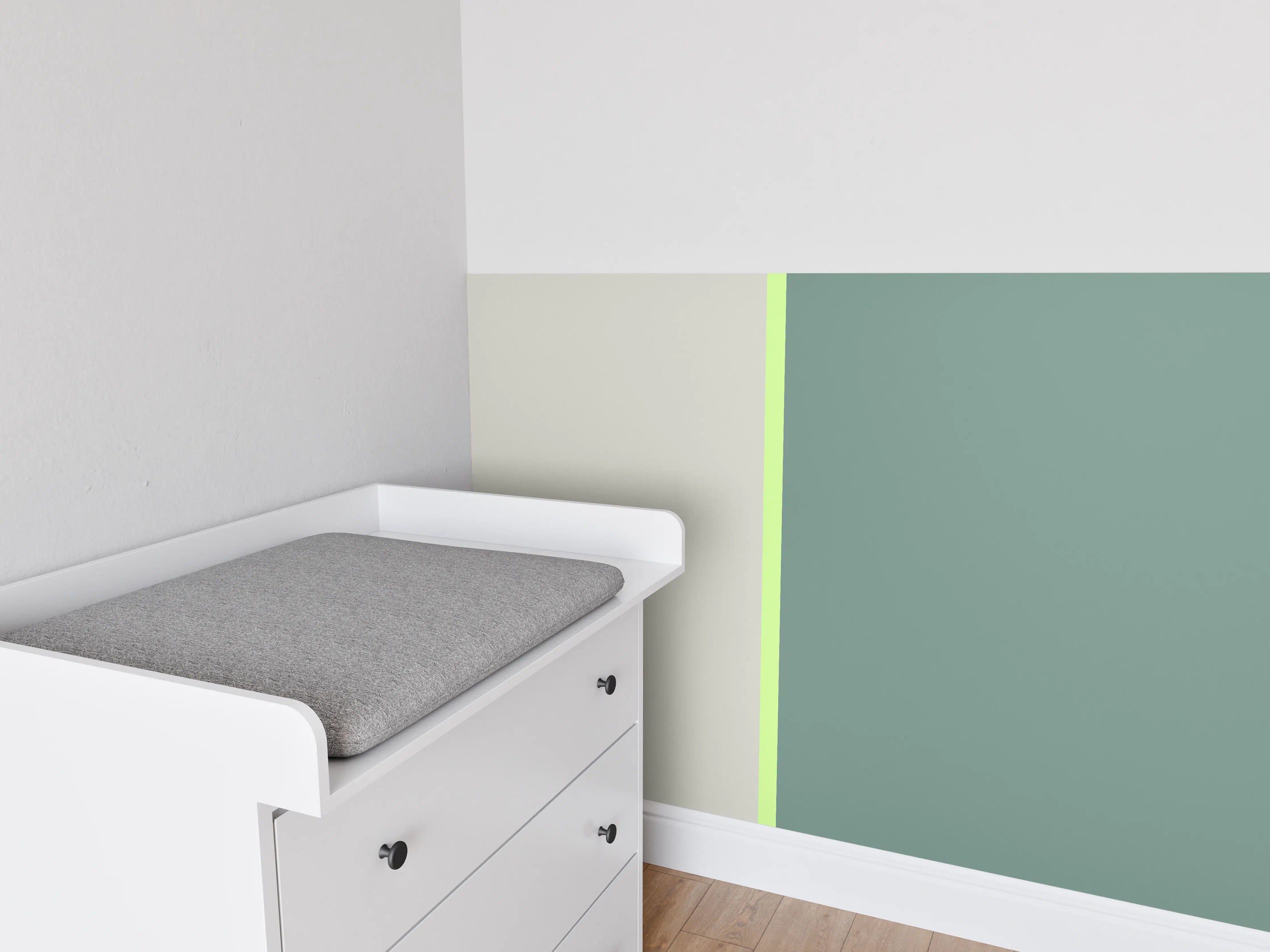 Babyzimmer Wandgestaltung - The Greens - Easy Vertical - Granny Smith