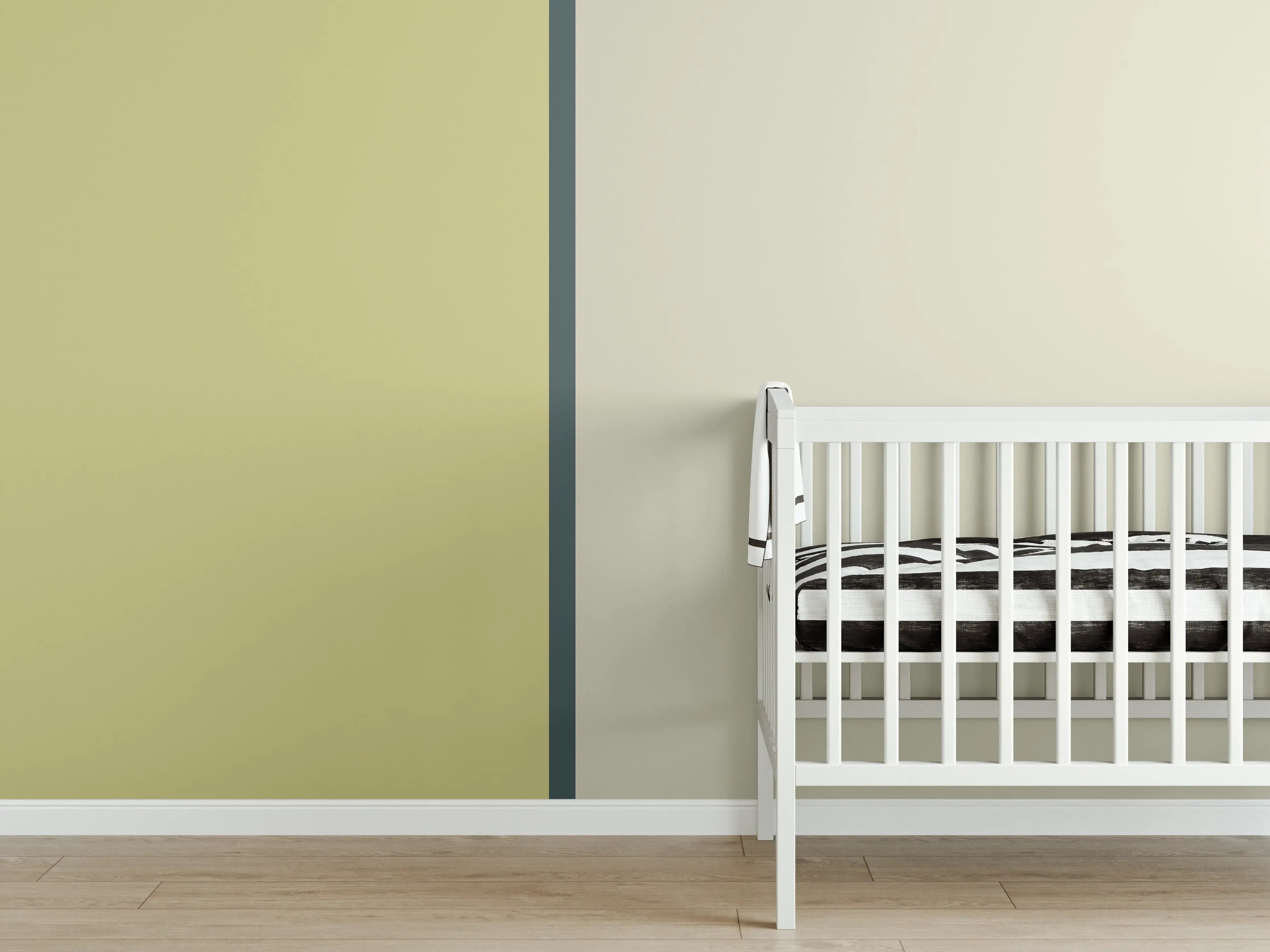 Babyzimmer Wandgestaltung - The Greens - Easy Vertical - Pistachio