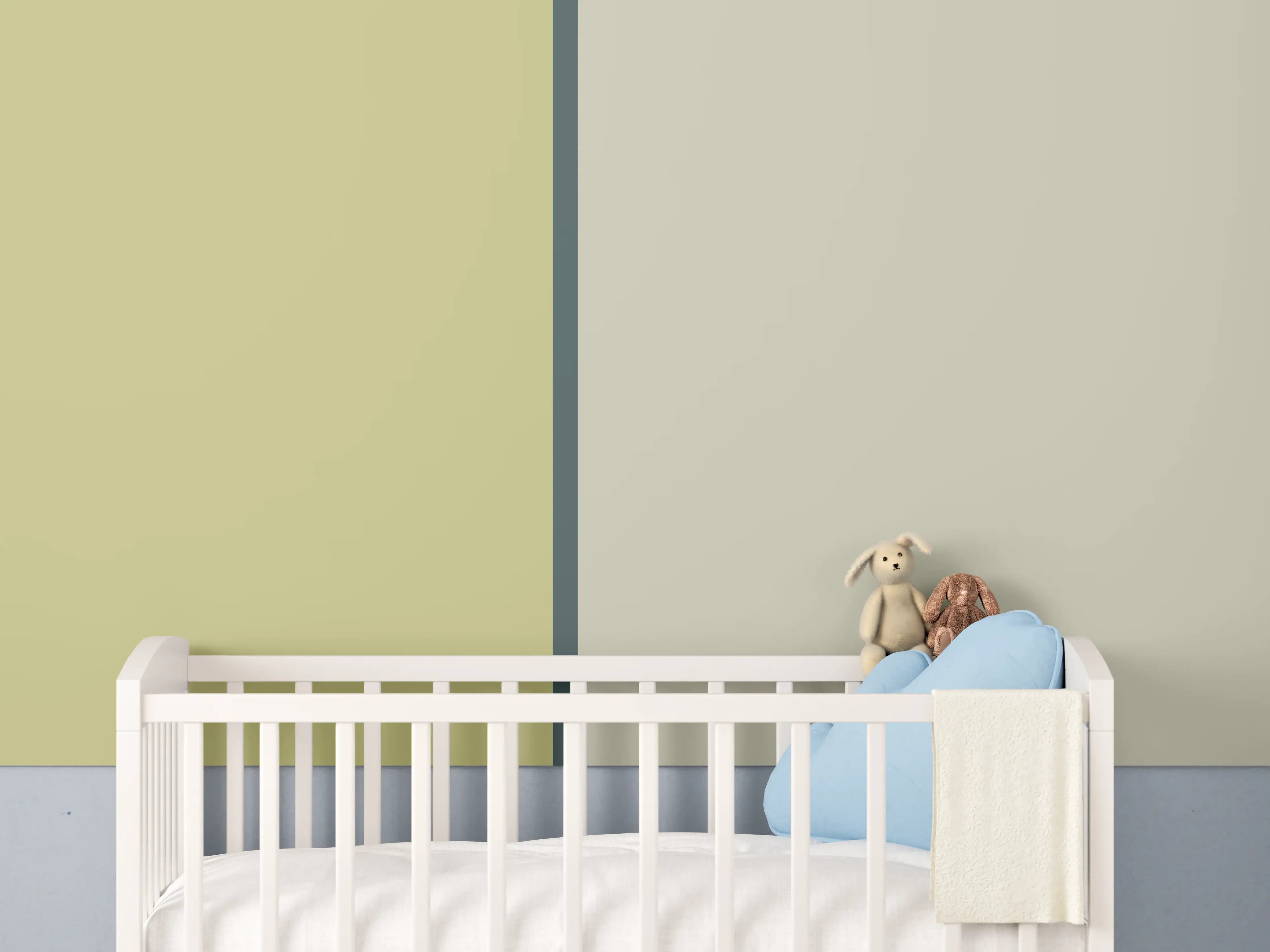 Babyzimmer Wandgestaltung - The Greens - Easy Vertical - Pistachio