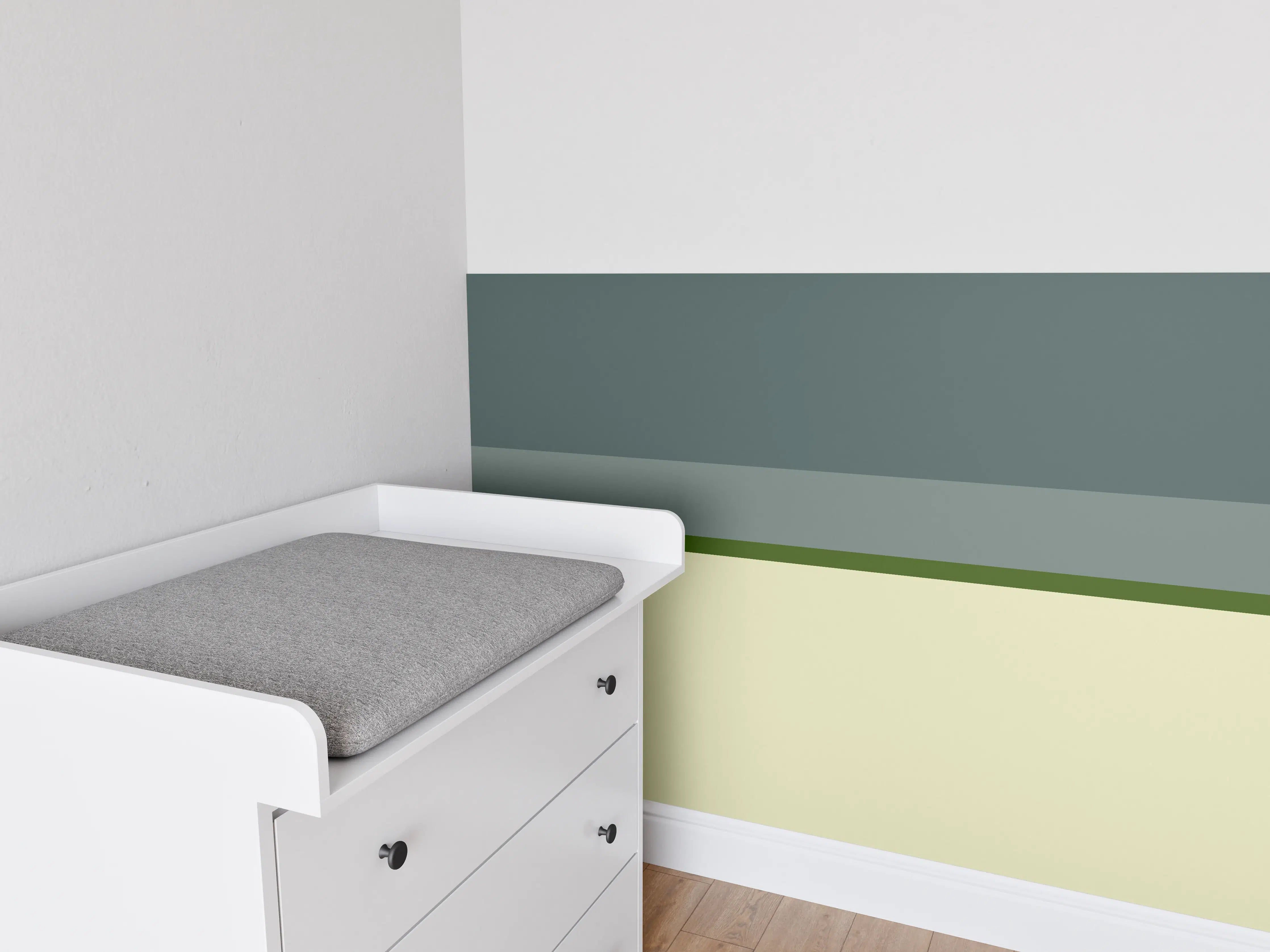 Babyzimmer Wandgestaltung - The Greens - Horizontal - Avocado