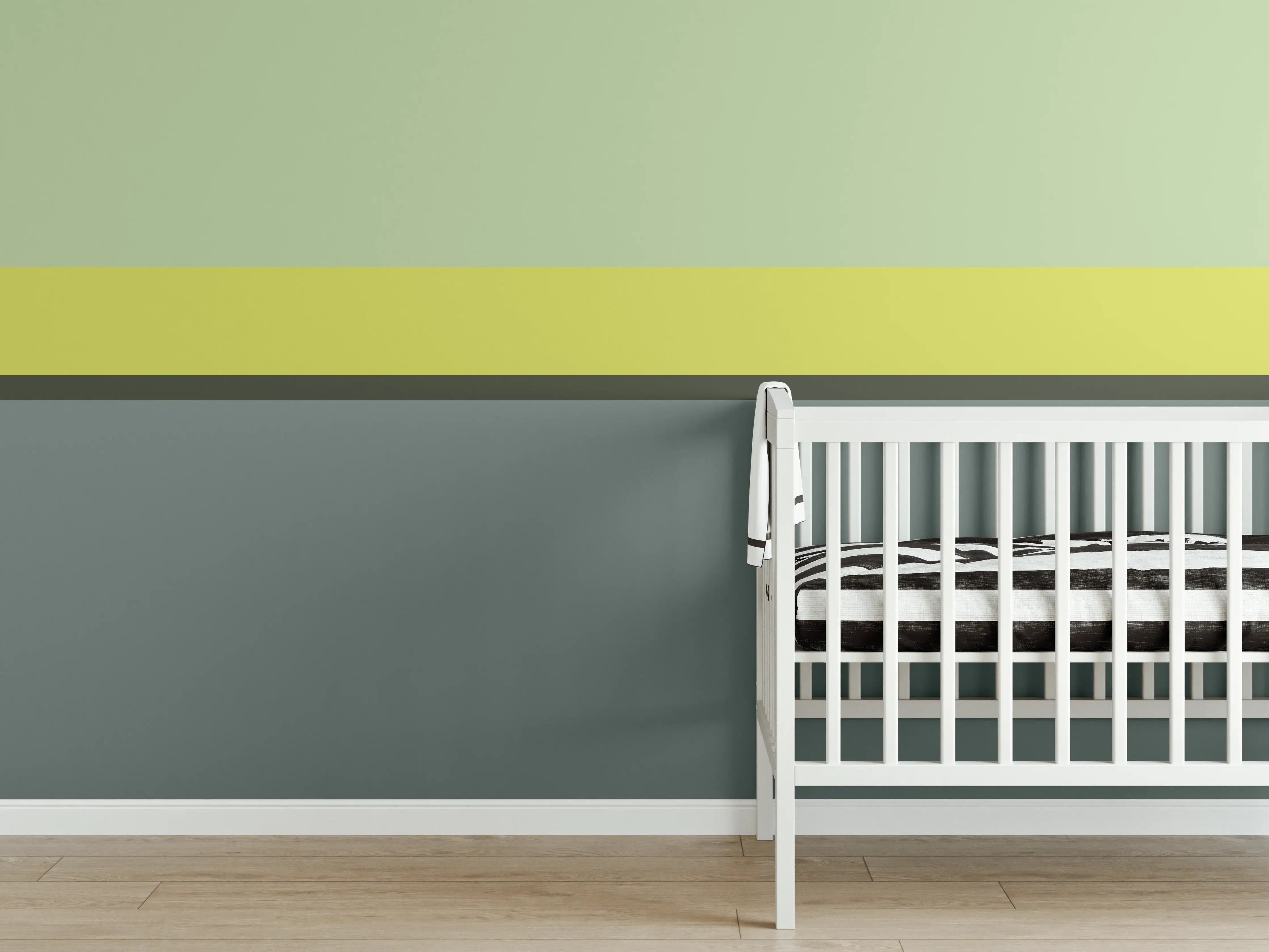 Babyzimmer Wandgestaltung - The Greens - Horizontal - Matcha