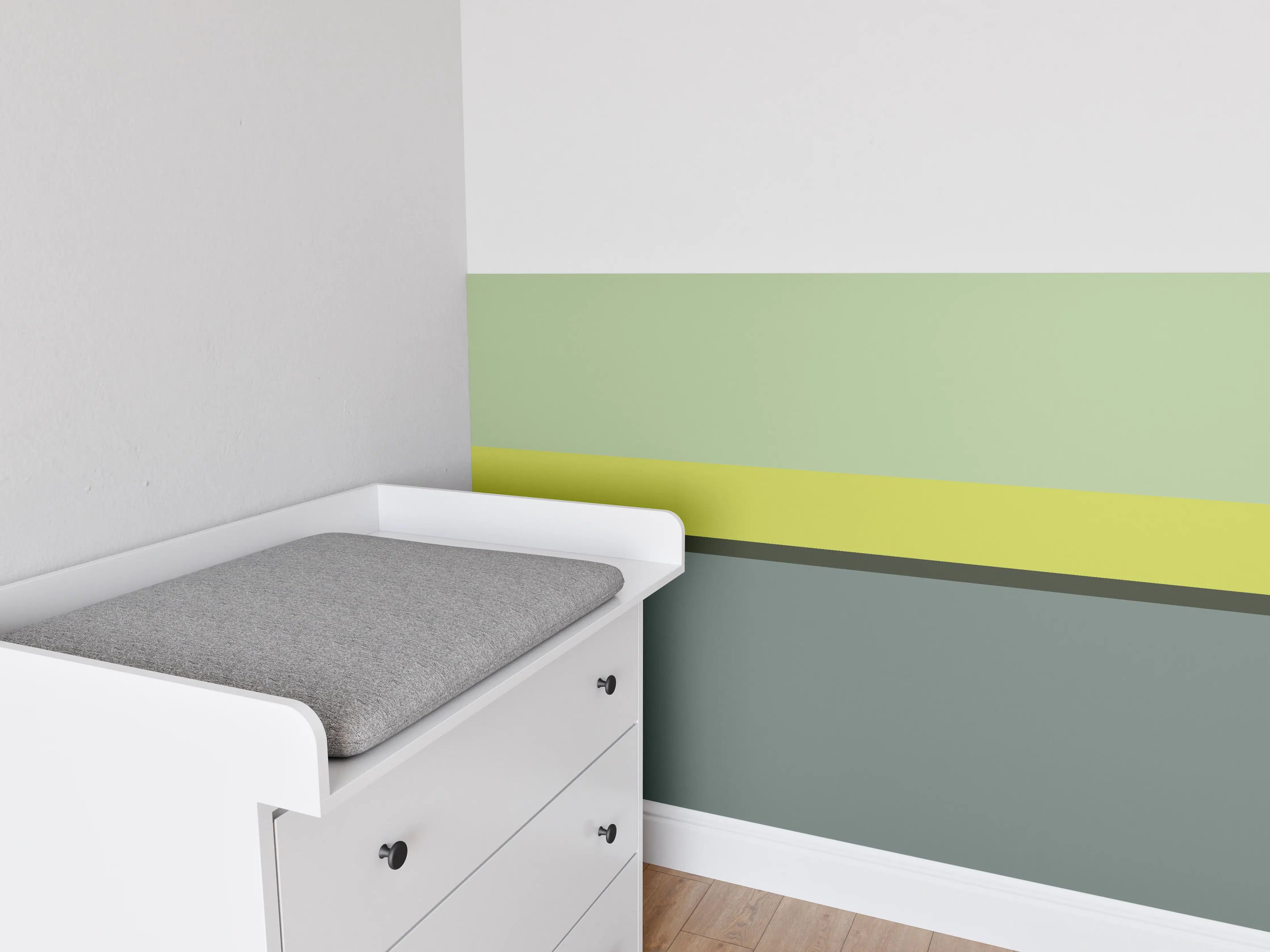 Babyzimmer Wandgestaltung - The Greens - Horizontal - Matcha