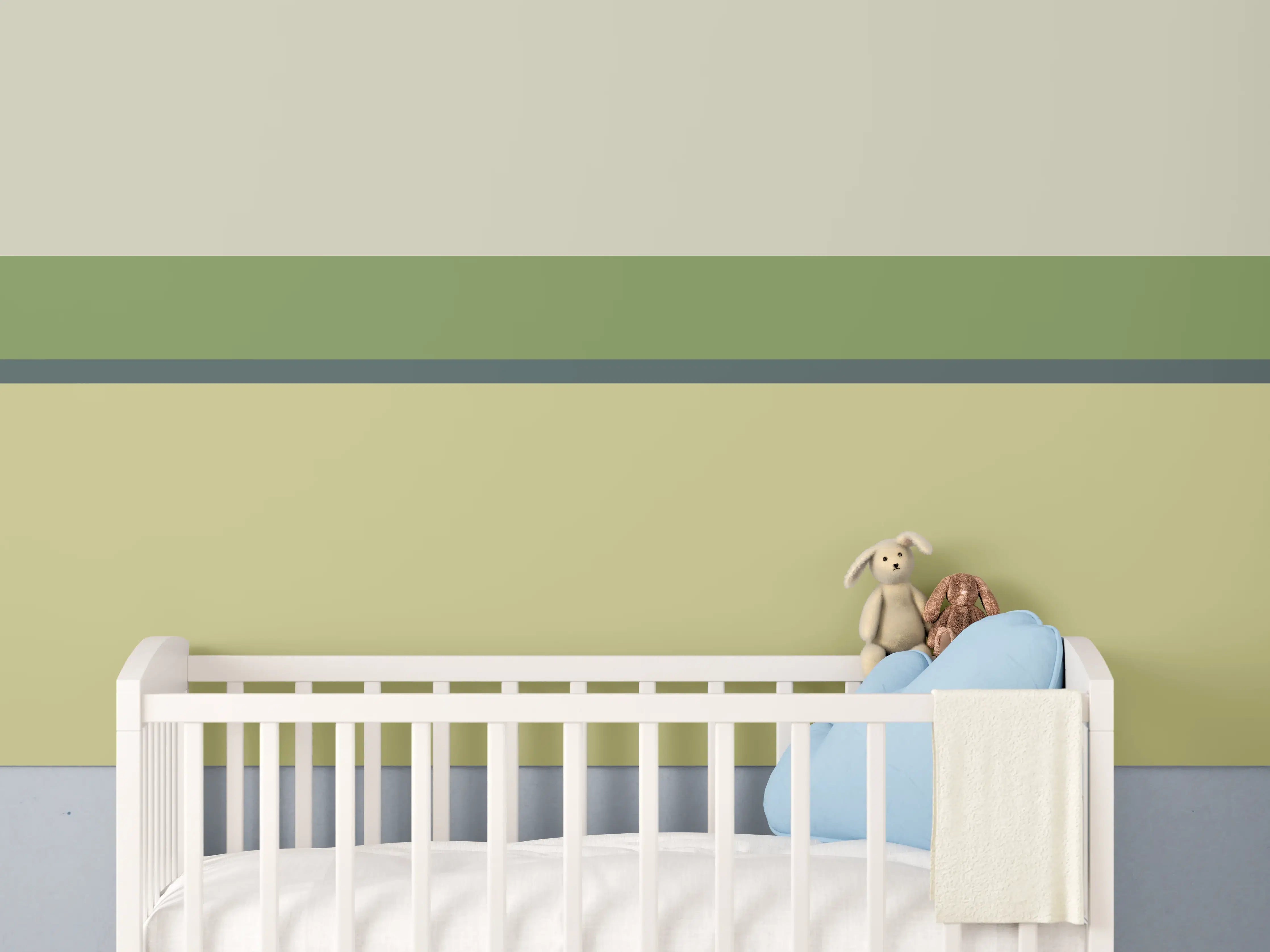 Babyzimmer Wandgestaltung - The Greens - Horizontal - Pistachio