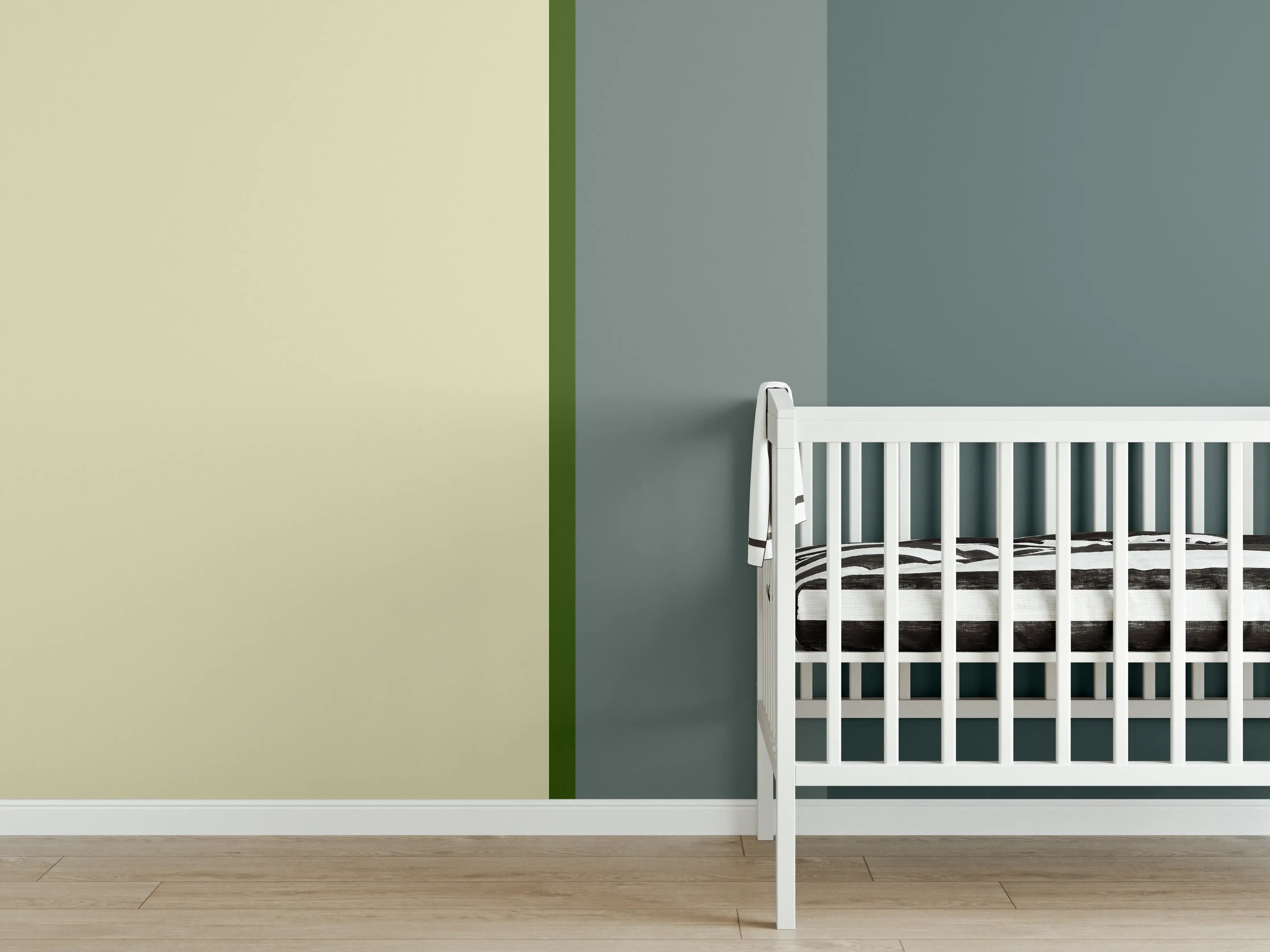 Babyzimmer Wandgestaltung - The Greens - Vertical - Avocado
