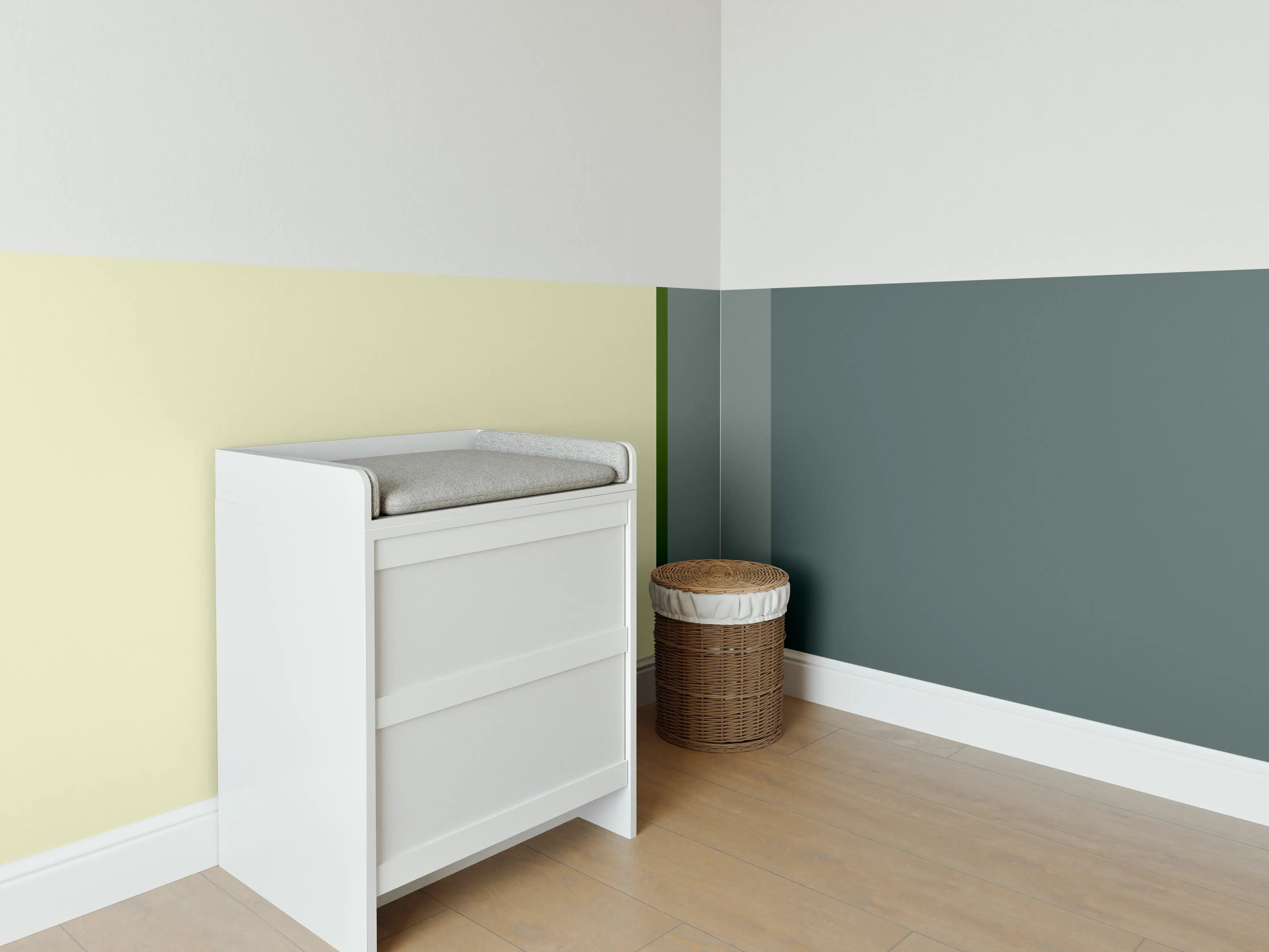 Babyzimmer Wandgestaltung - The Greens - Vertical - Avocado