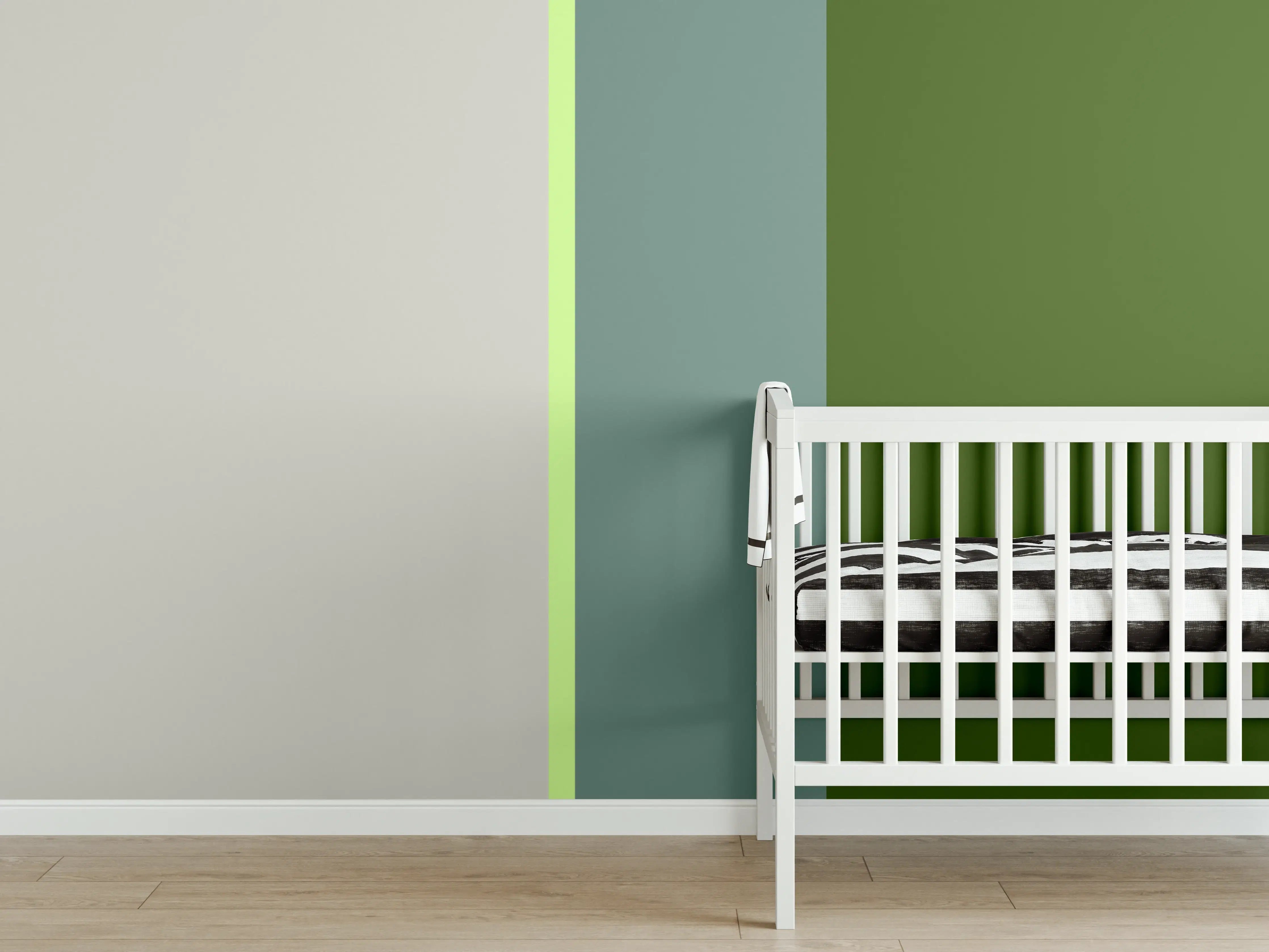 Babyzimmer Wandgestaltung - The Greens - Vertical - Granny Smith