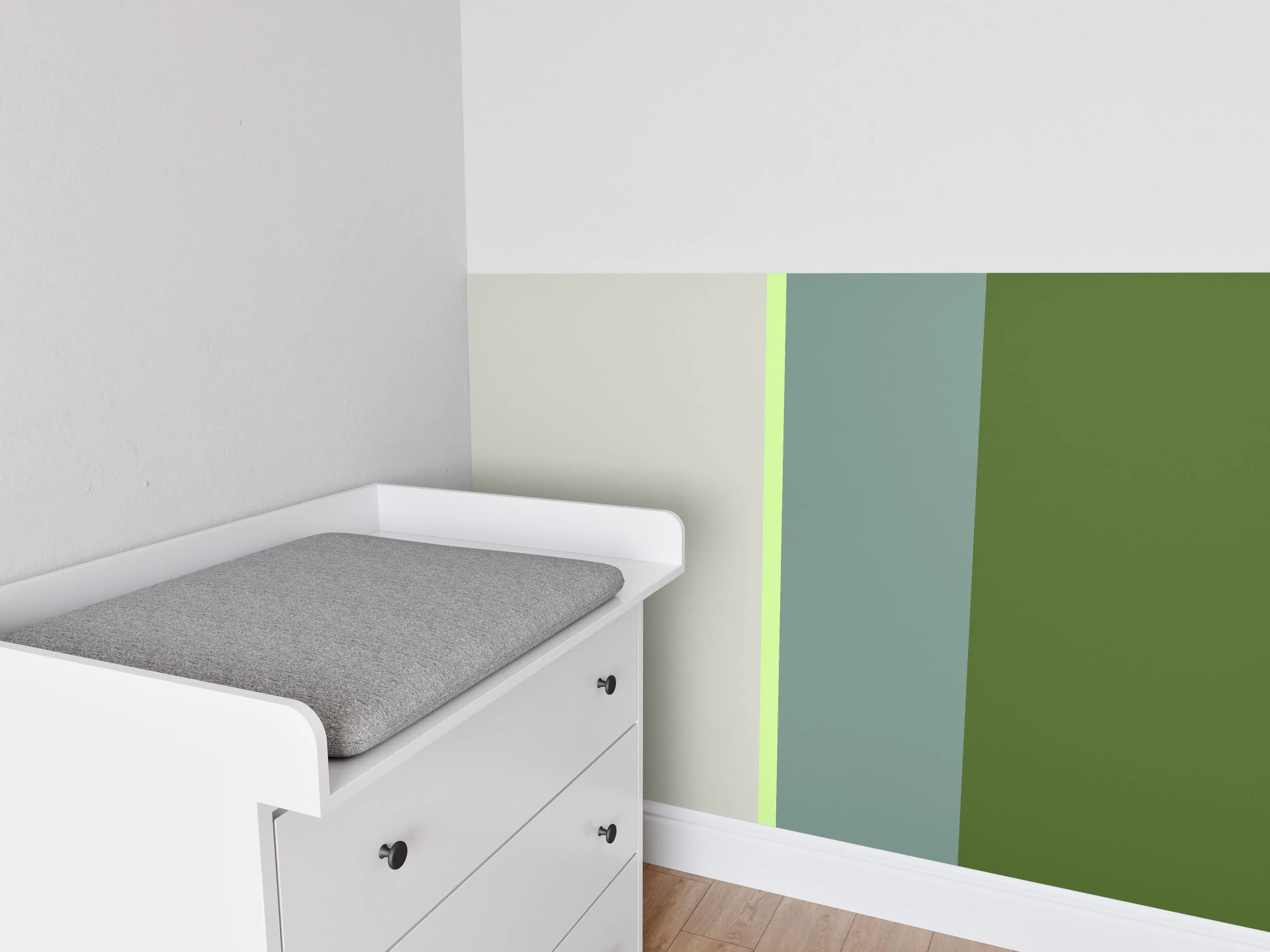 Babyzimmer Wandgestaltung - The Greens - Vertical - Granny Smith