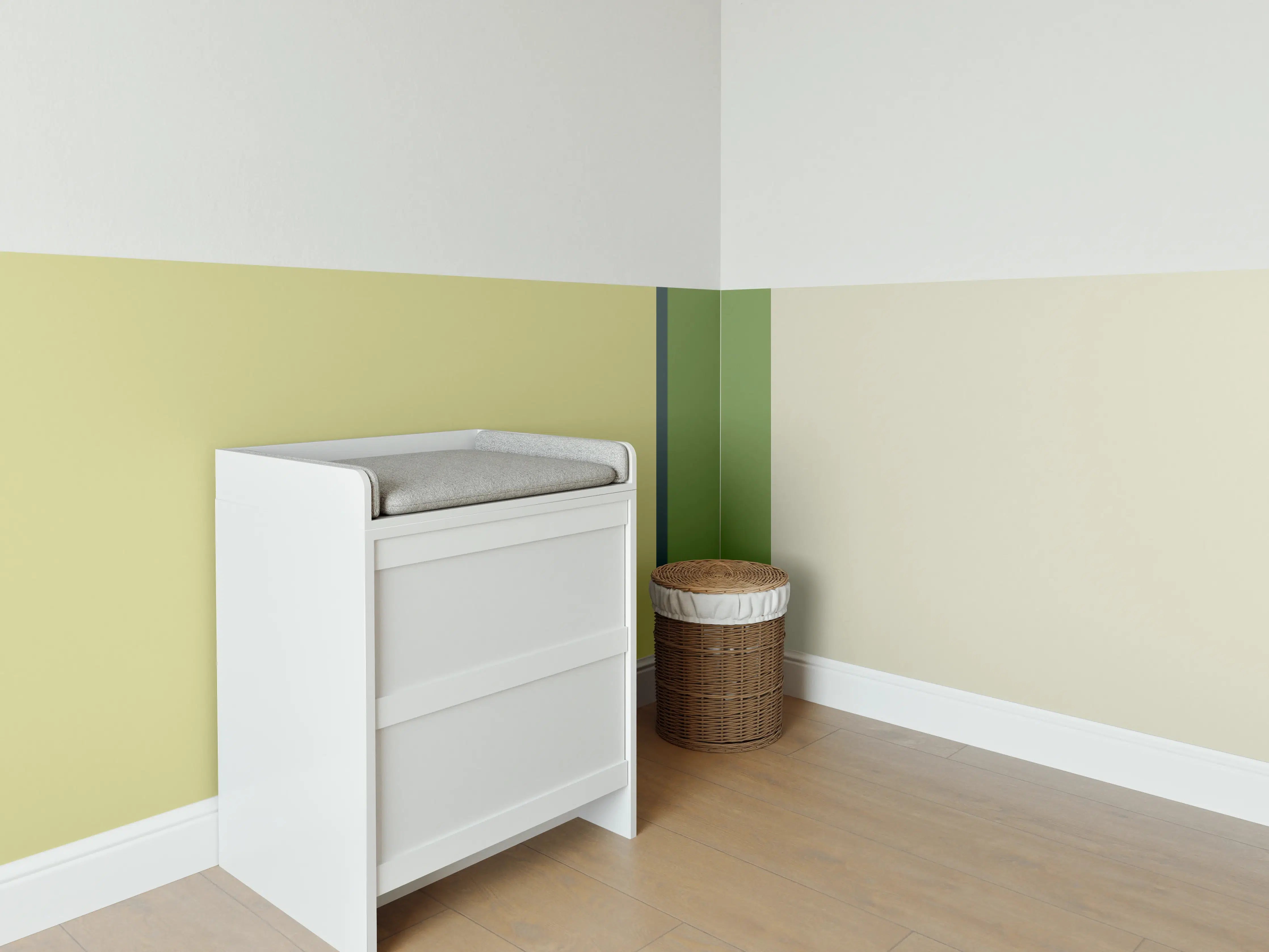 Babyzimmer Wandgestaltung - The Greens - Vertical - Pistachio