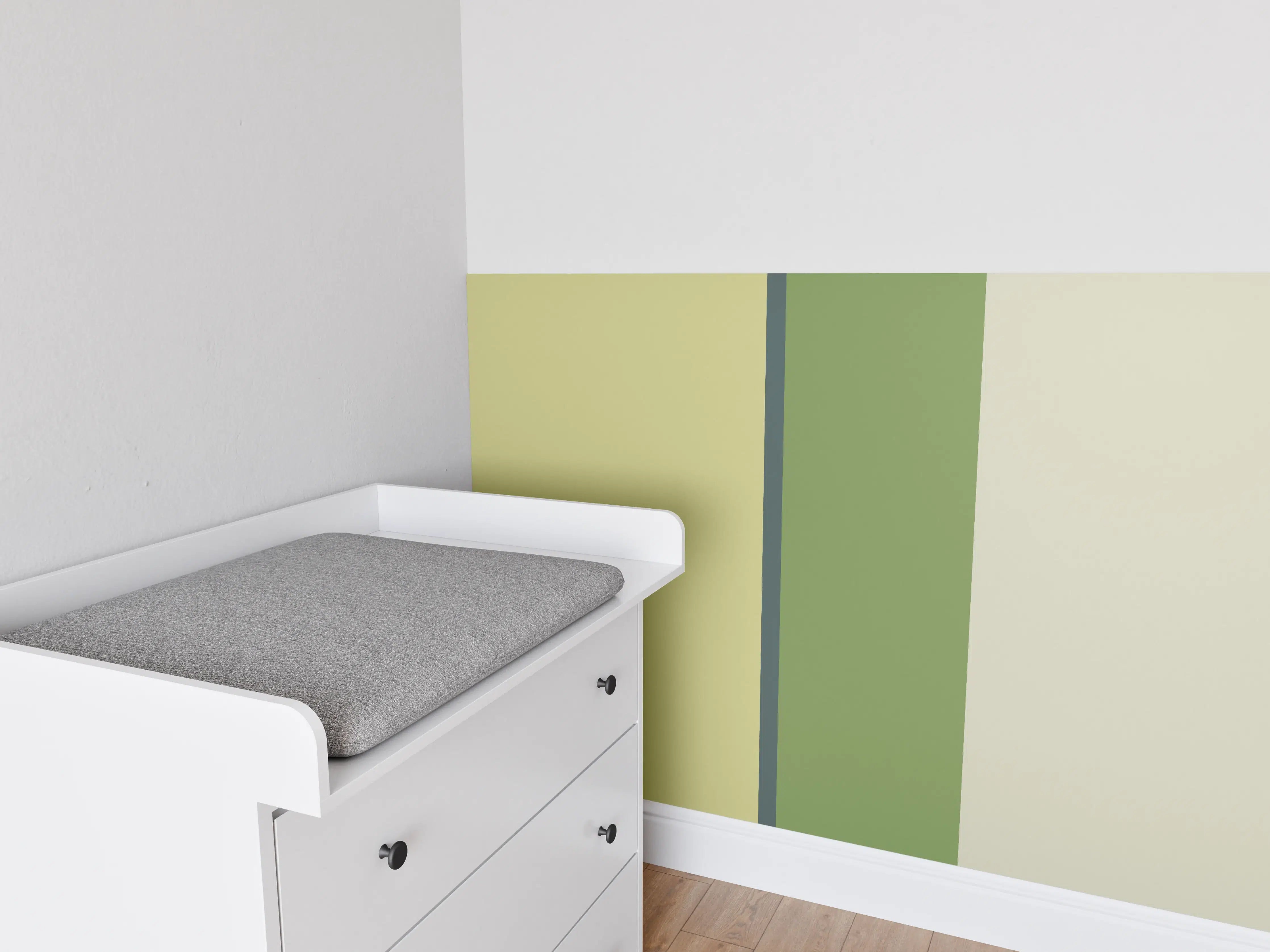 Babyzimmer Wandgestaltung - The Greens - Vertical - Pistachio
