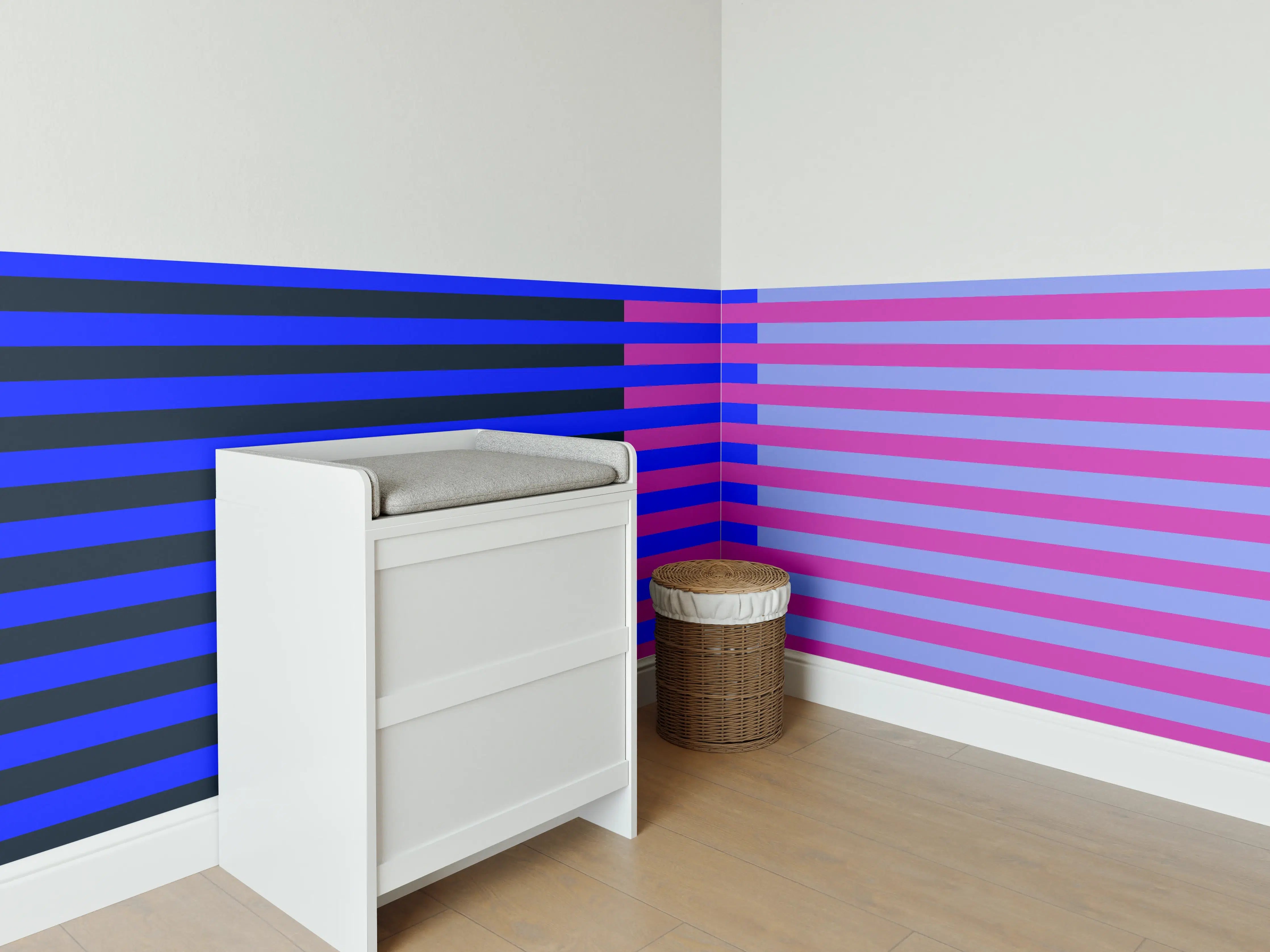 Babyzimmer Wandgestaltung - The Neons - Multy Stripes - Luna