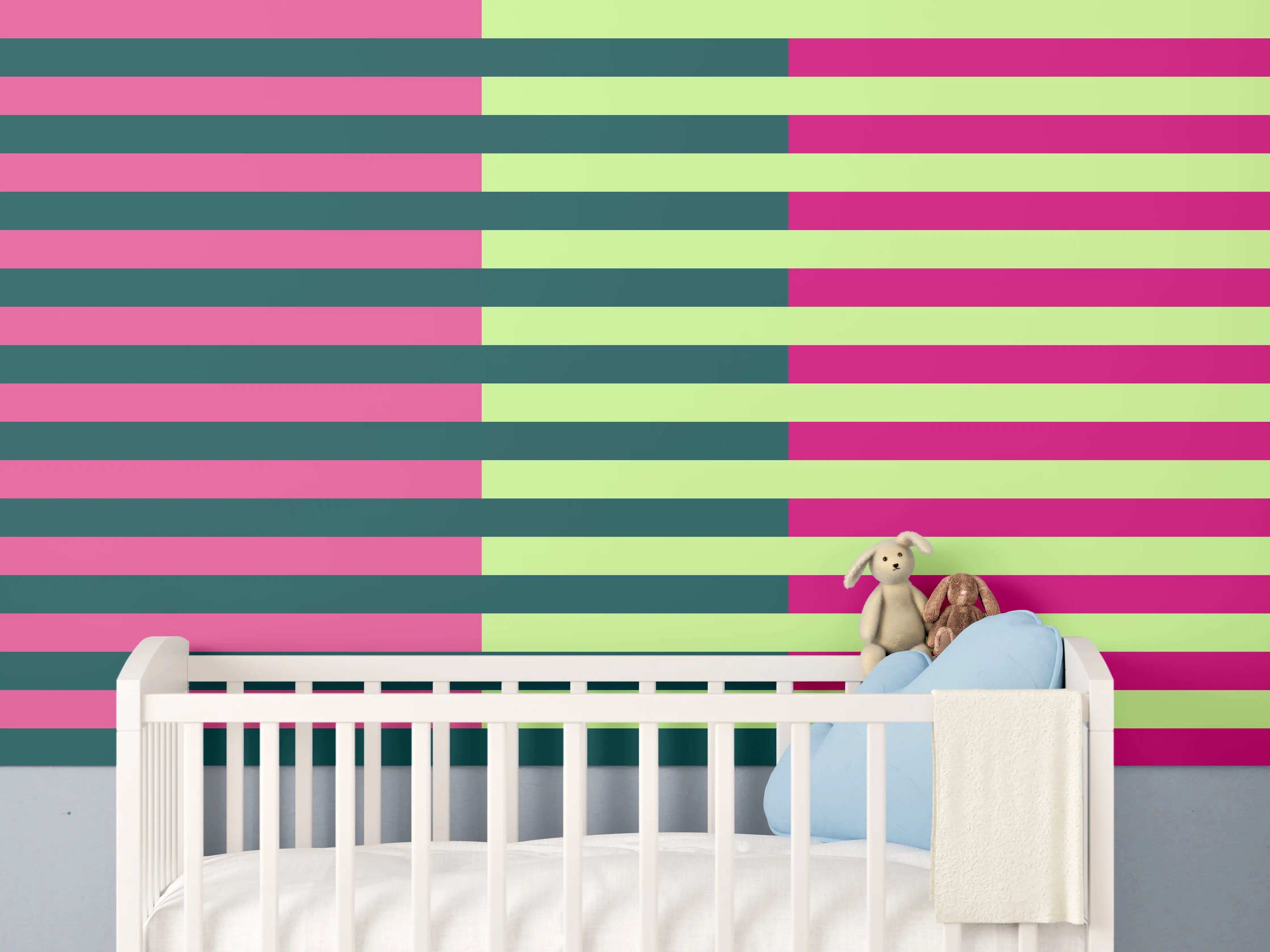Babyzimmer Wandgestaltung - The Neons - Multy Stripes - Lyra