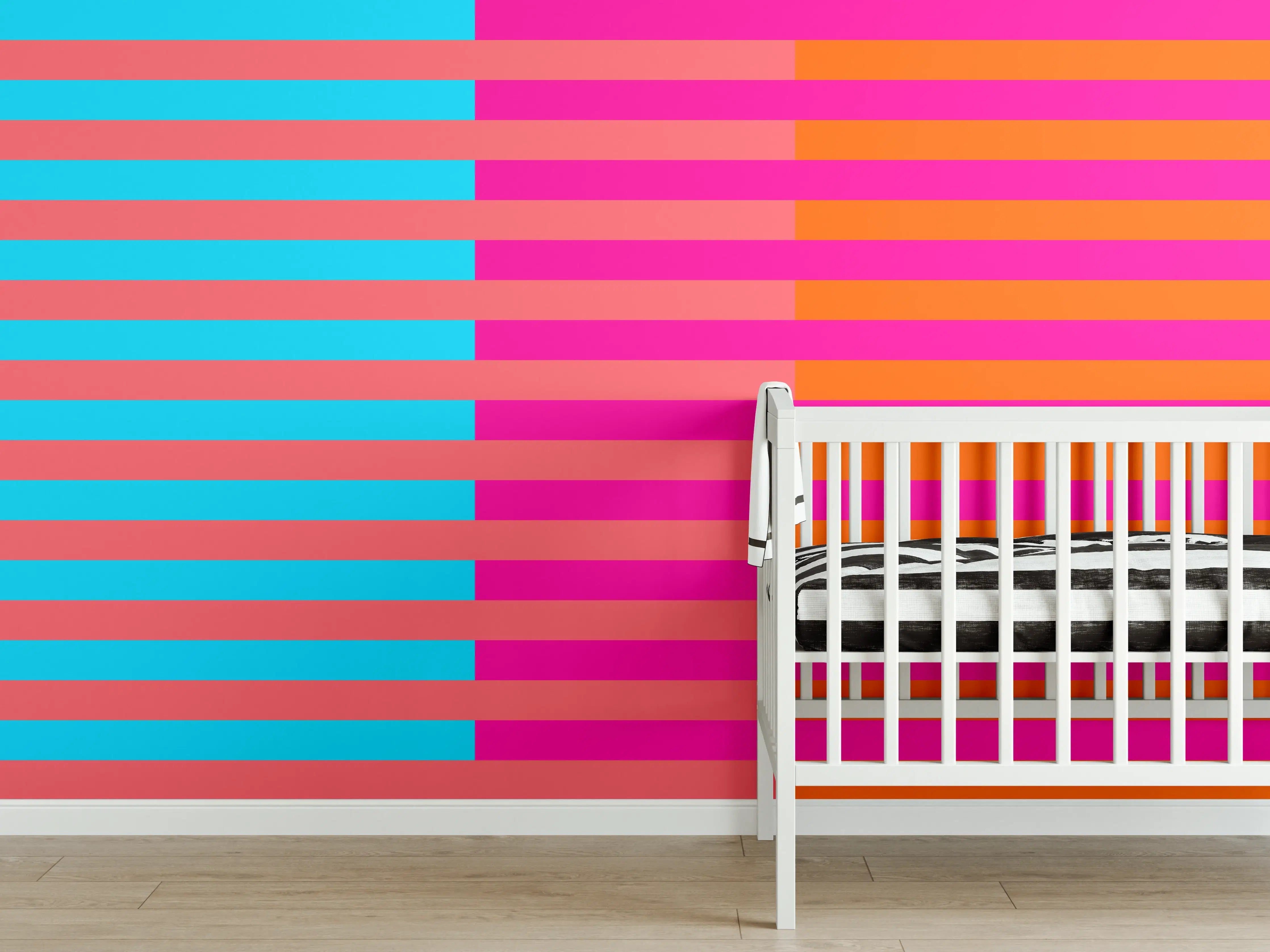 Babyzimmer Wandgestaltung - The Neons - Multy Stripes - Nova
