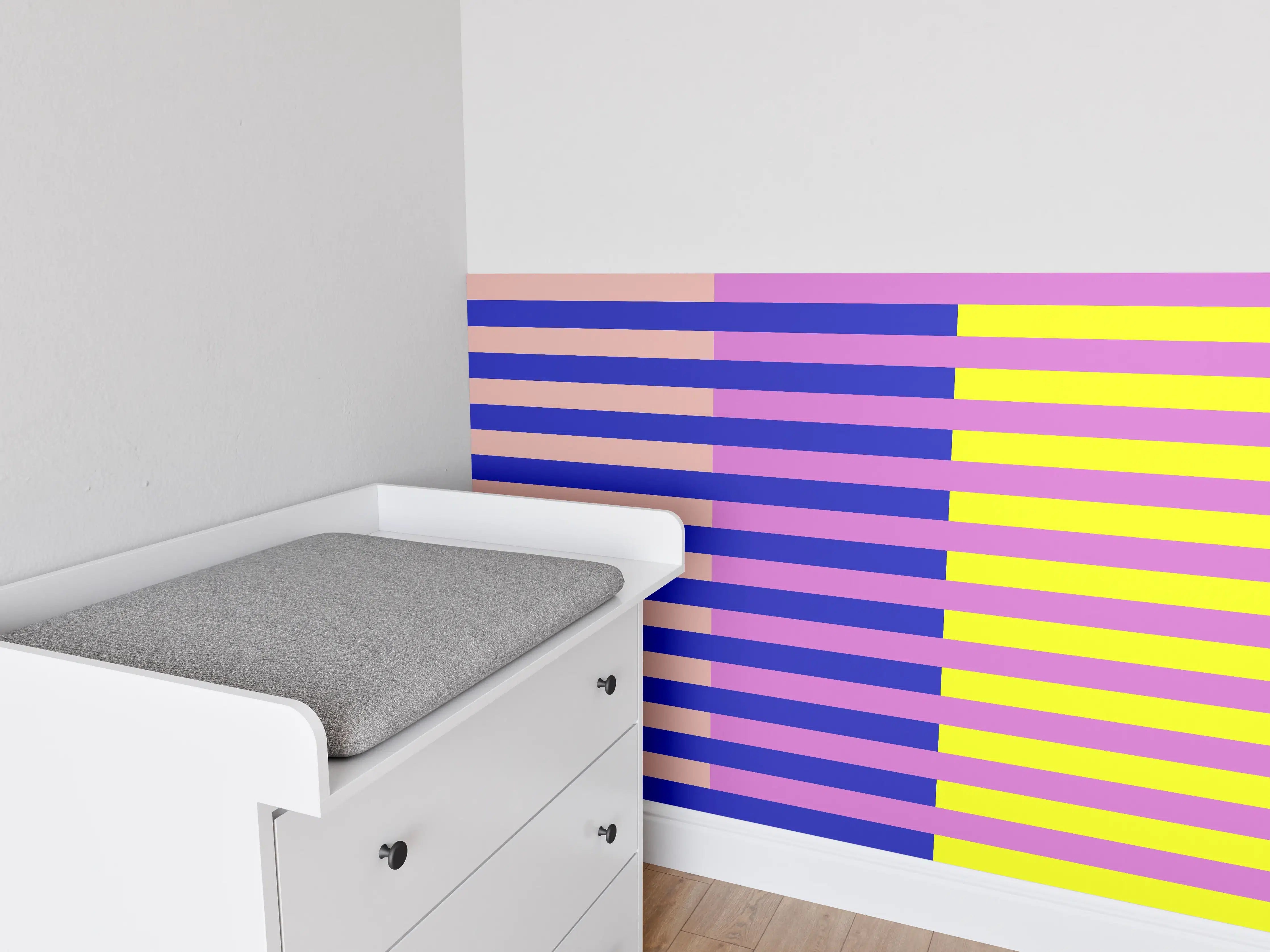Babyzimmer Wandgestaltung - The Neons - Multy Stripes - Stellar