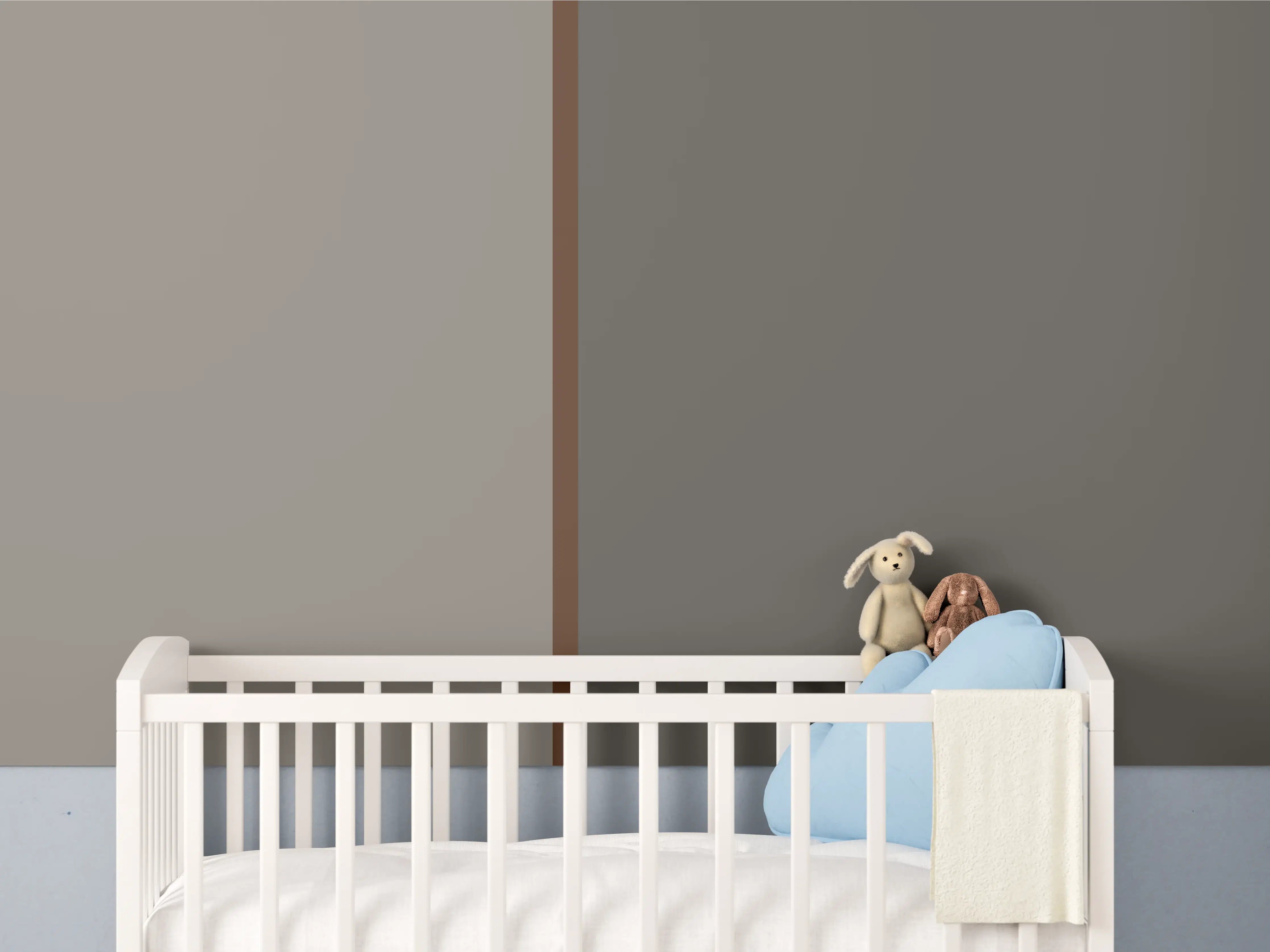 Babyzimmer Wandgestaltung - The Nudes - Easy Vertikal - Ash