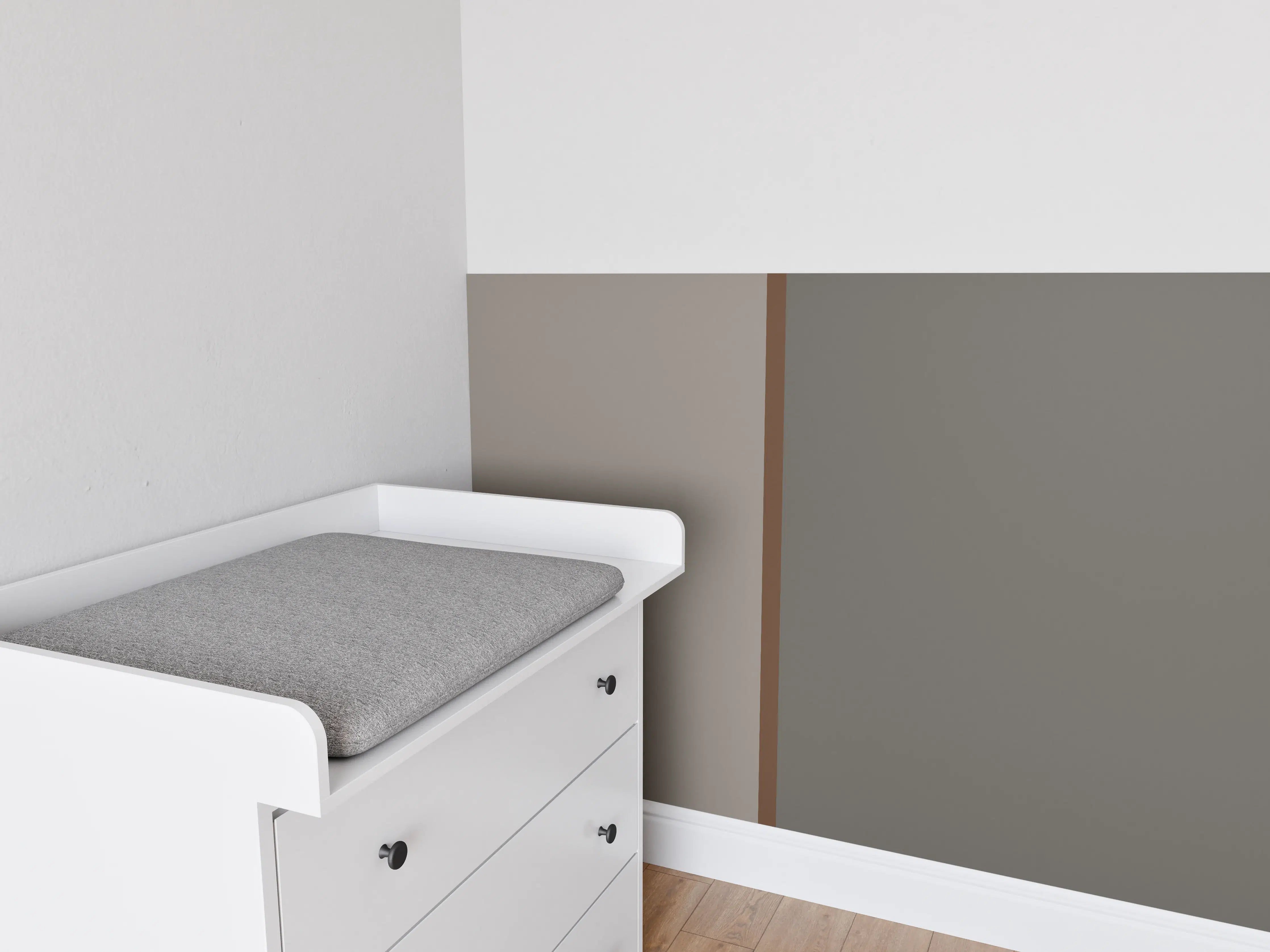 Babyzimmer Wandgestaltung - The Nudes - Easy Vertikal - Ash