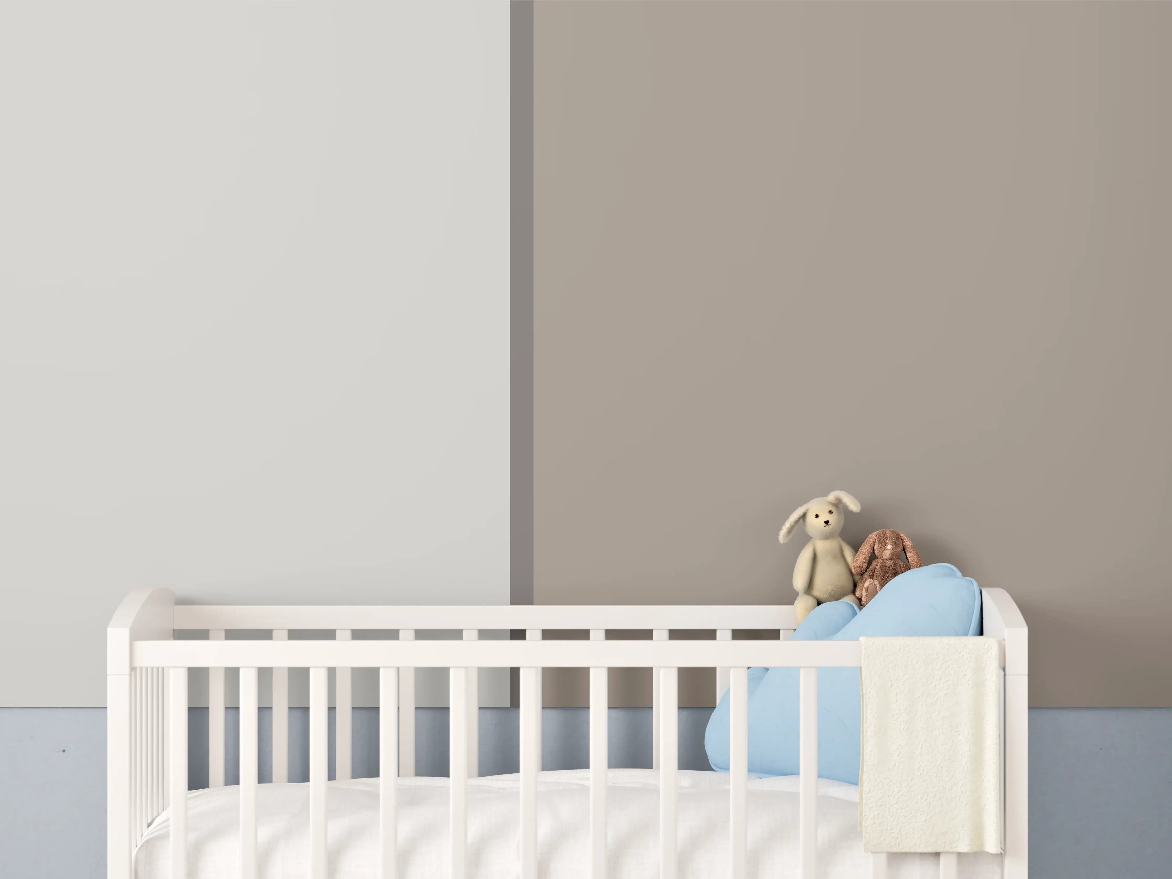 Babyzimmer Wandgestaltung - The Nudes - Easy Vertikal - Fog