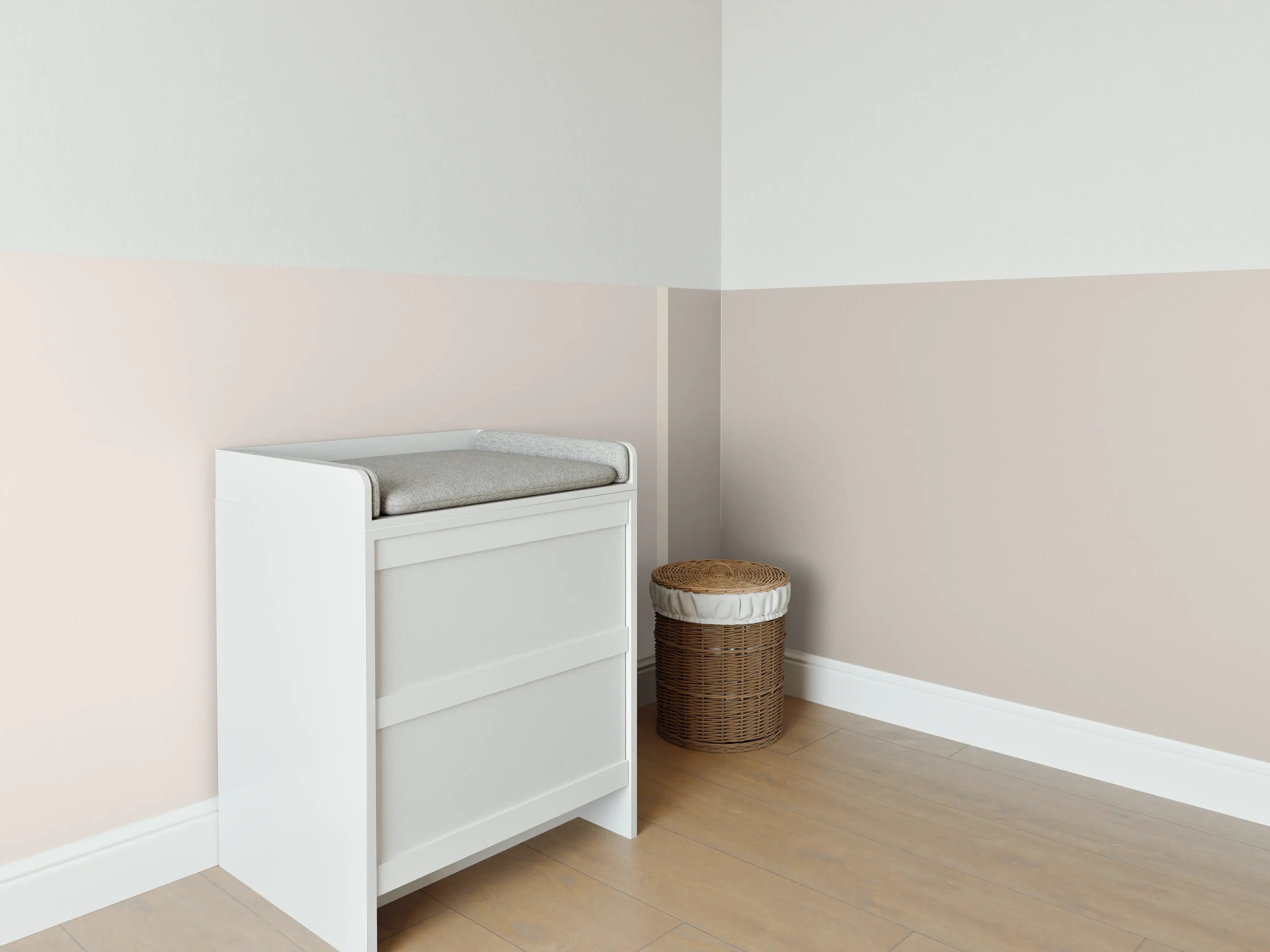 Babyzimmer Wandgestaltung - The Nudes - Easy Vertikal - Latte