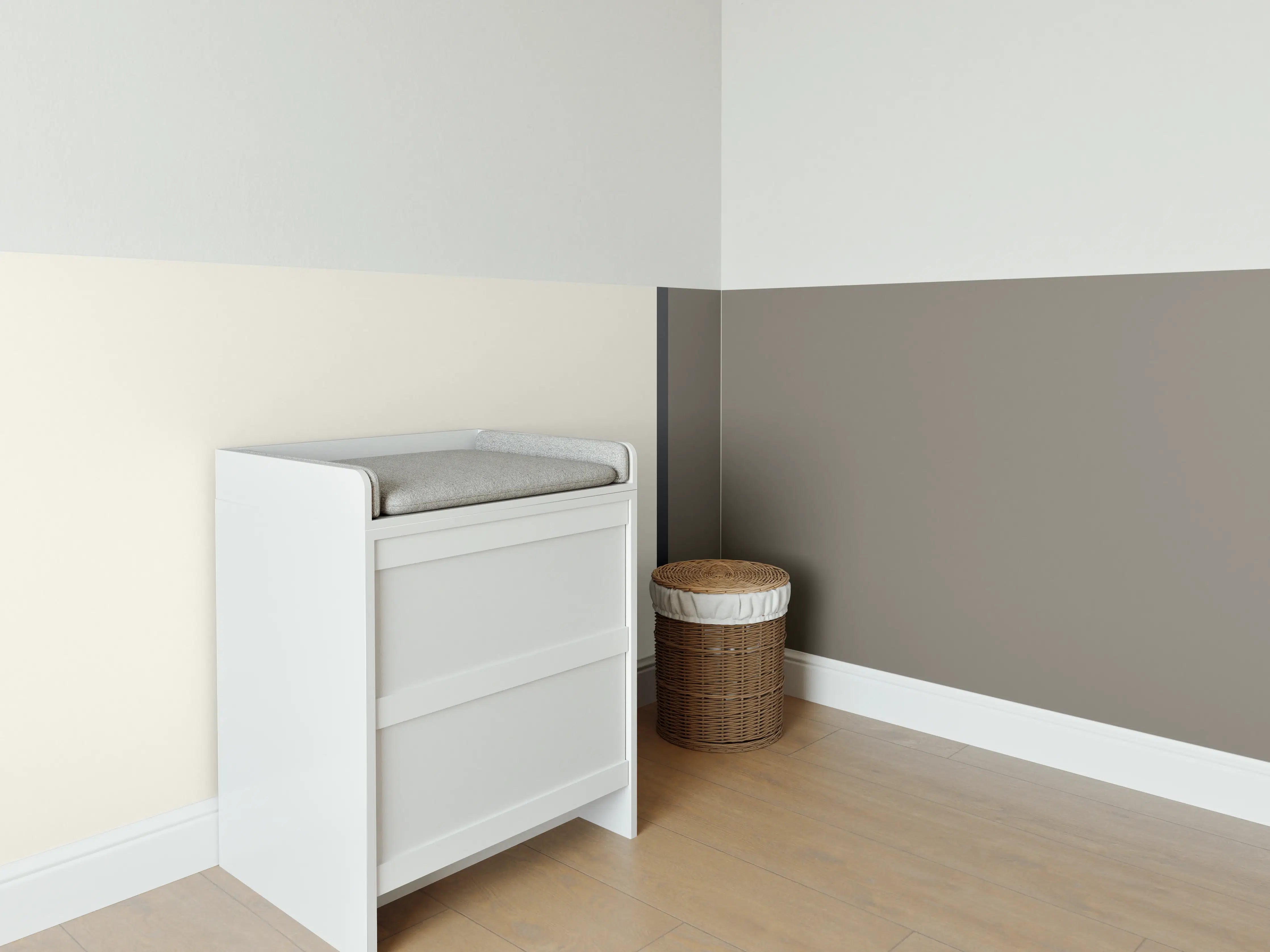 Babyzimmer Wandgestaltung - The Nudes - Easy Vertikal - Toffee