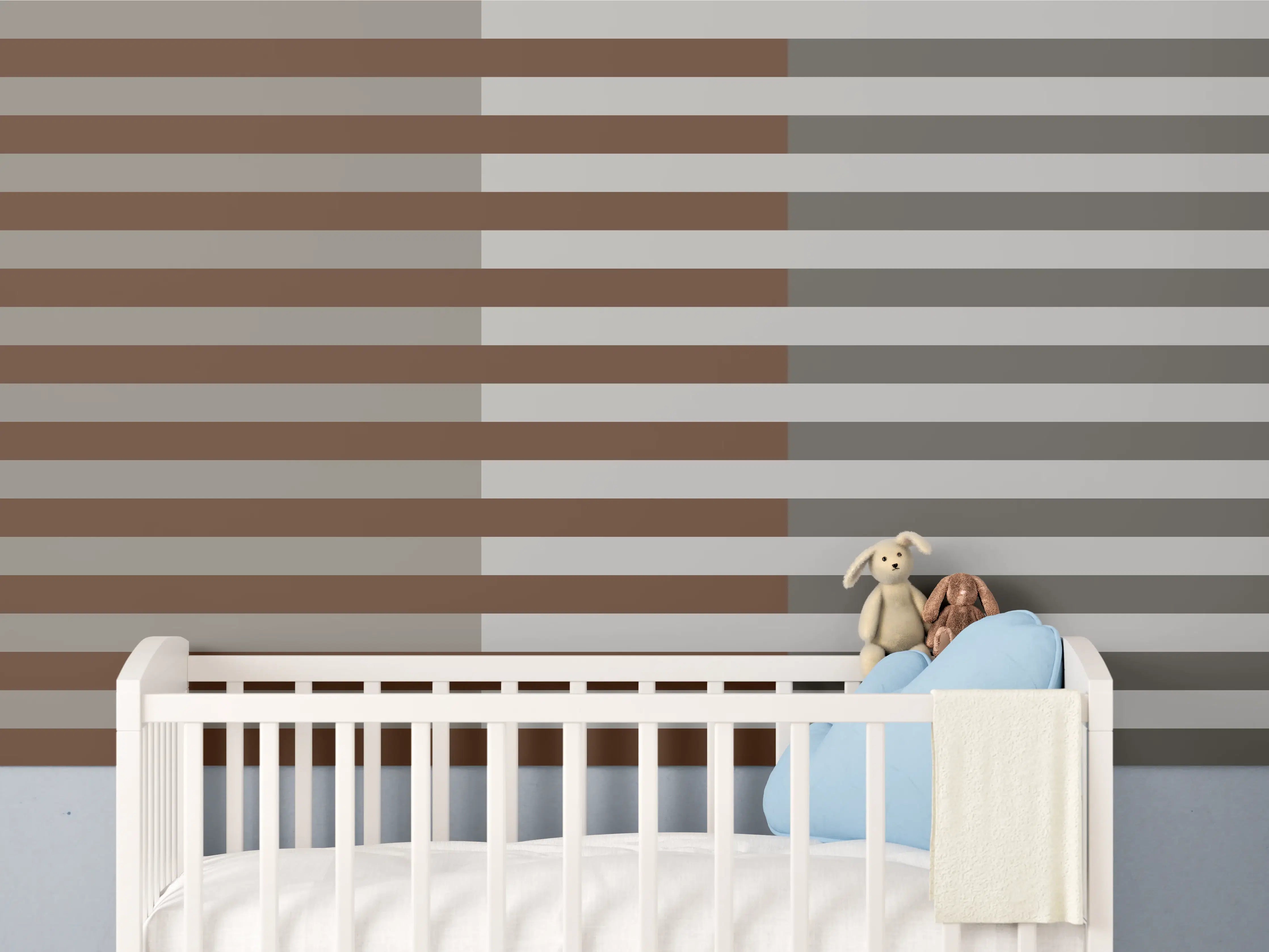 Babyzimmer Wandgestaltung - The Nudes - Multy Stripes - Ash