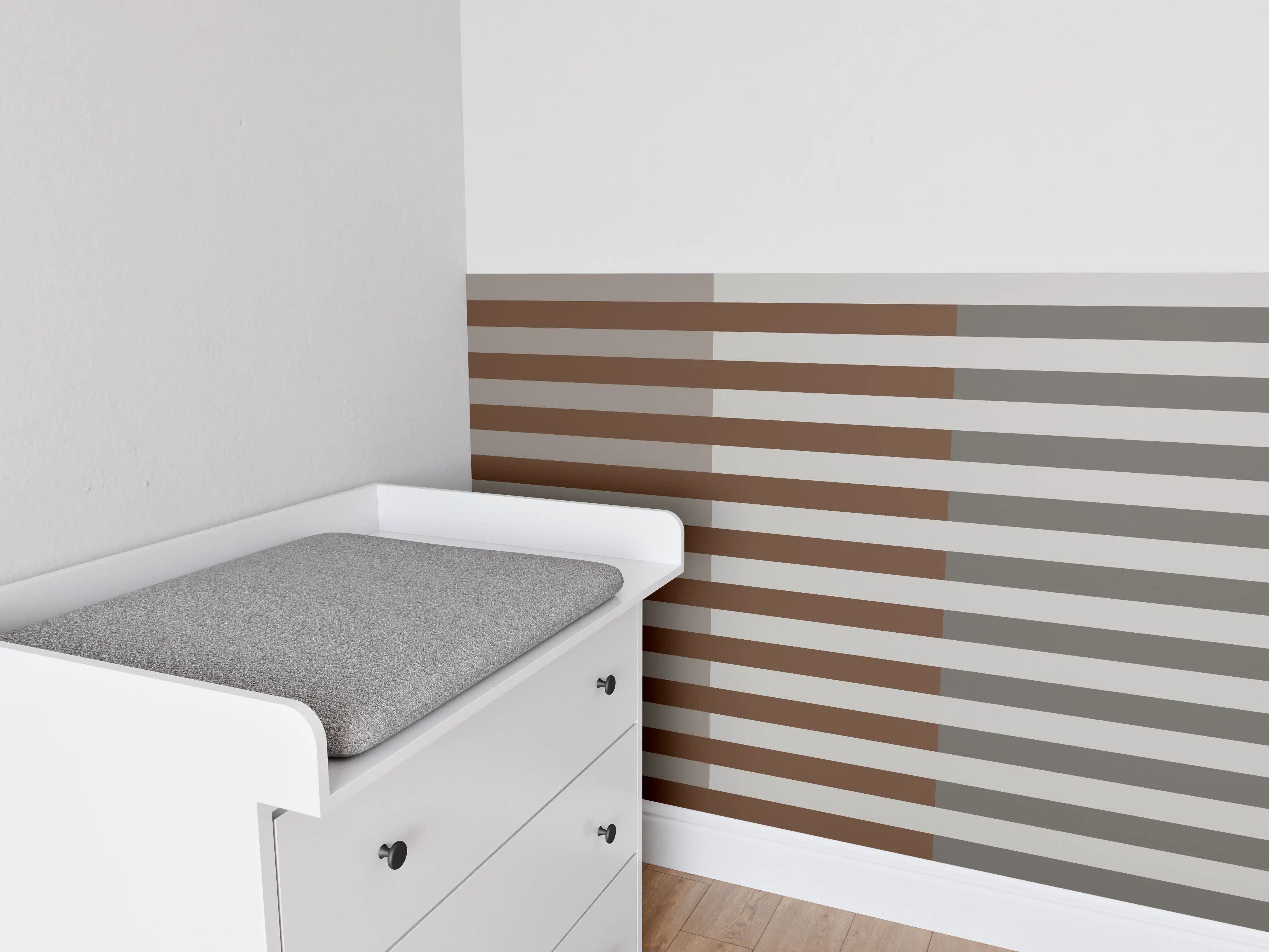 Babyzimmer Wandgestaltung - The Nudes - Multy Stripes - Ash