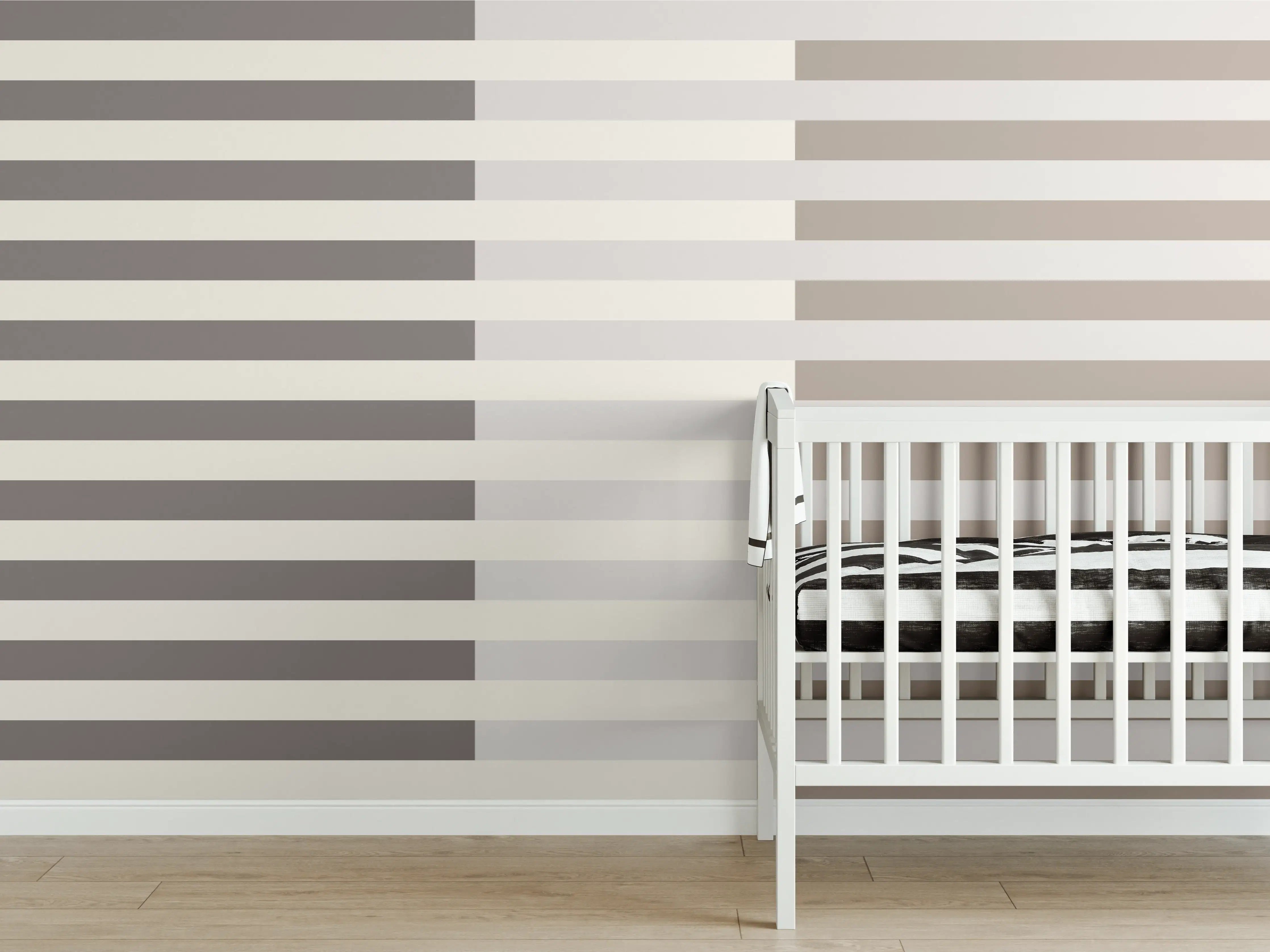 Babyzimmer Wandgestaltung - The Nudes - Multy Stripes - Fog