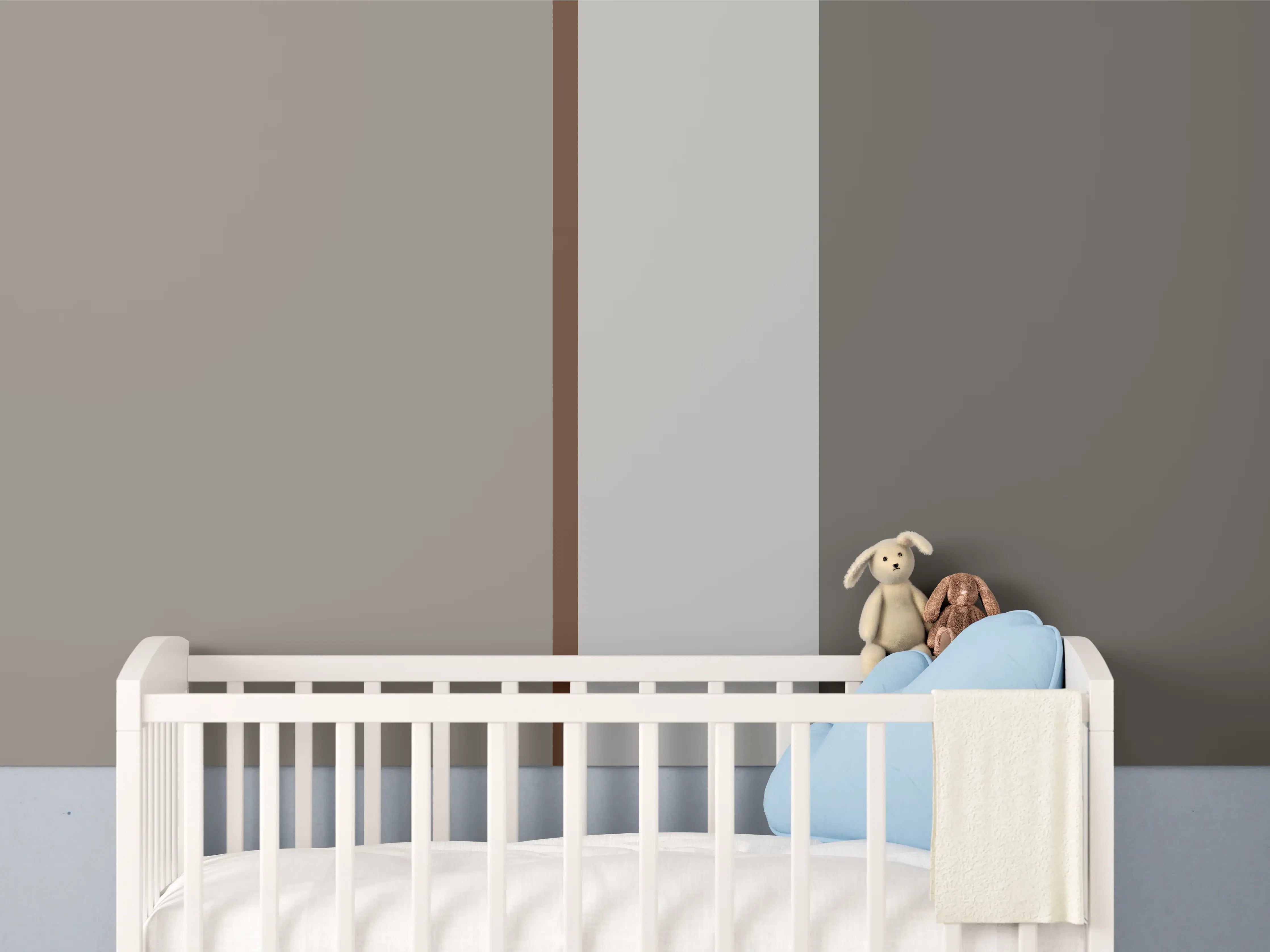 Babyzimmer Wandgestaltung - The Nudes - Vertikal - Ash