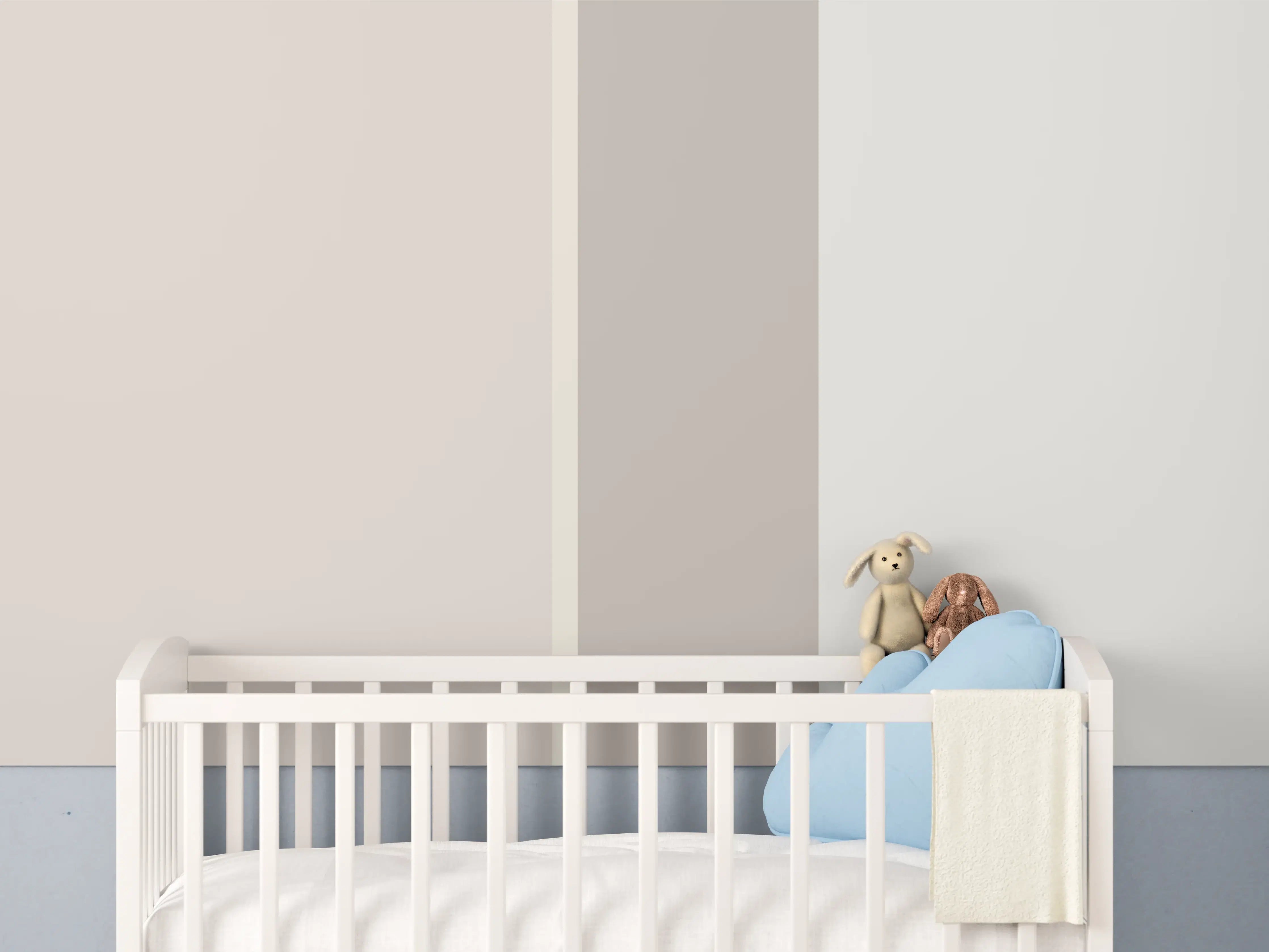 Babyzimmer Wandgestaltung - The Nudes - Vertikal - Latte