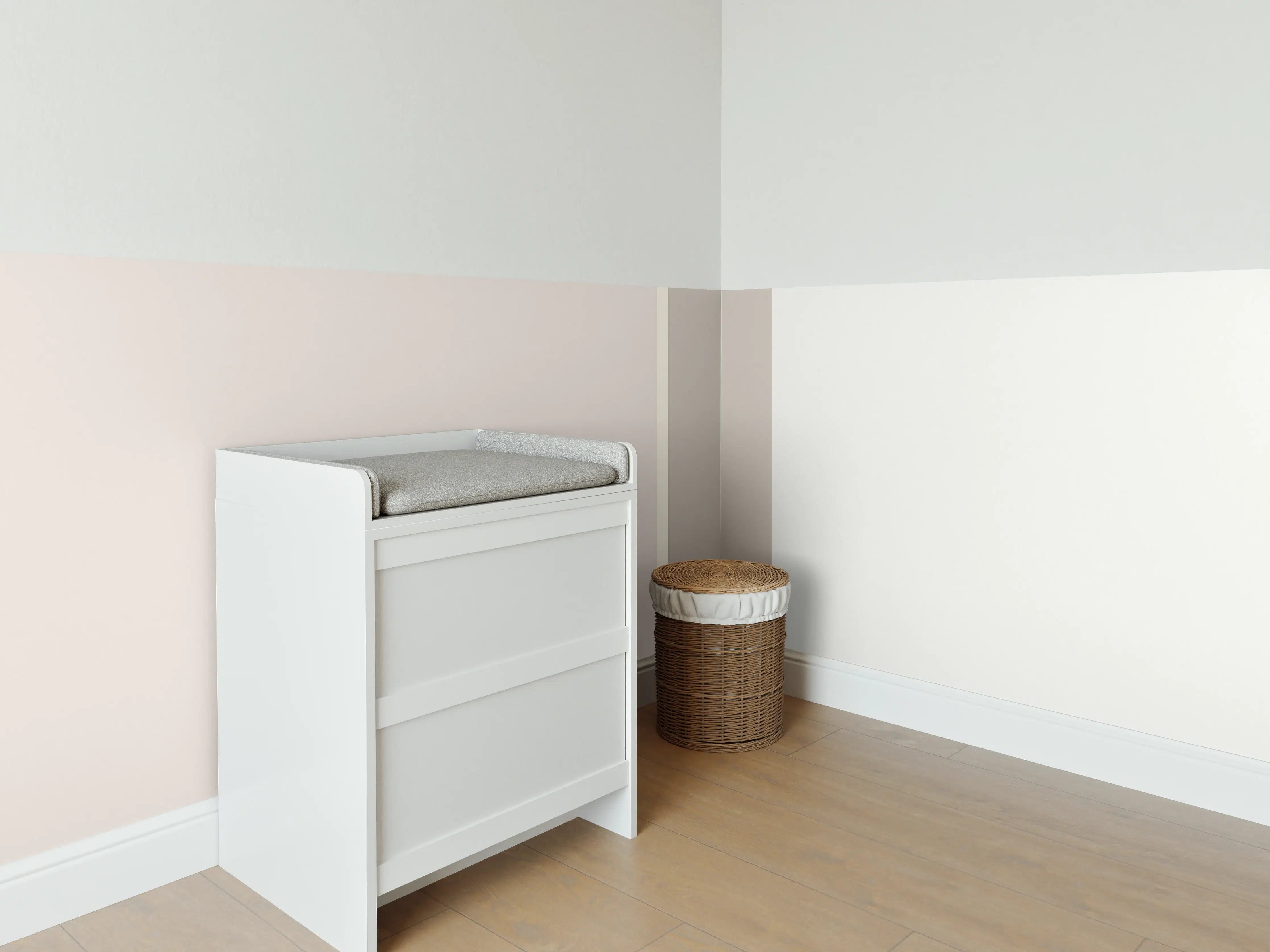 Babyzimmer Wandgestaltung - The Nudes - Vertikal - Latte