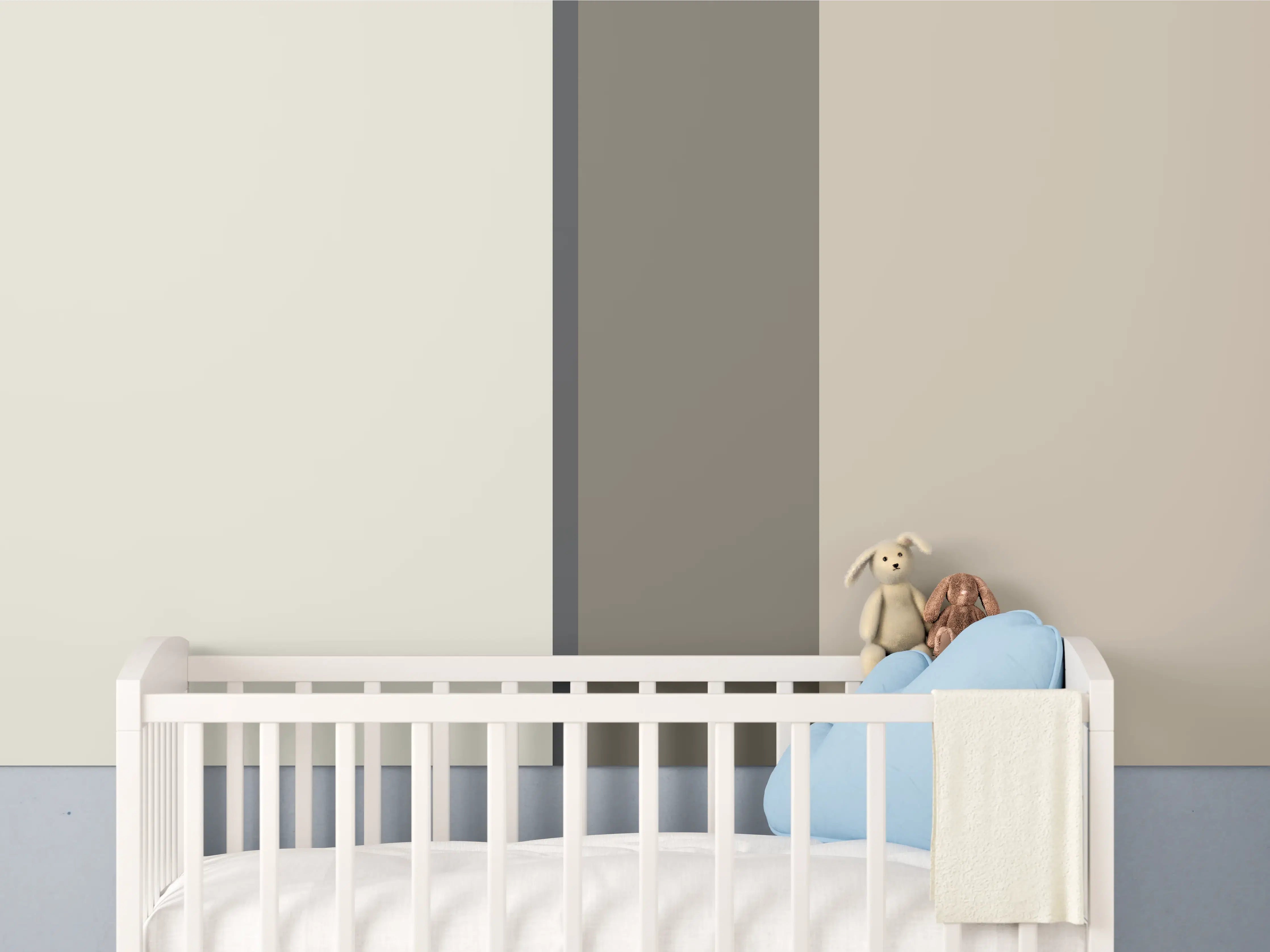 Babyzimmer Wandgestaltung - The Nudes - Vertikal - Toffee