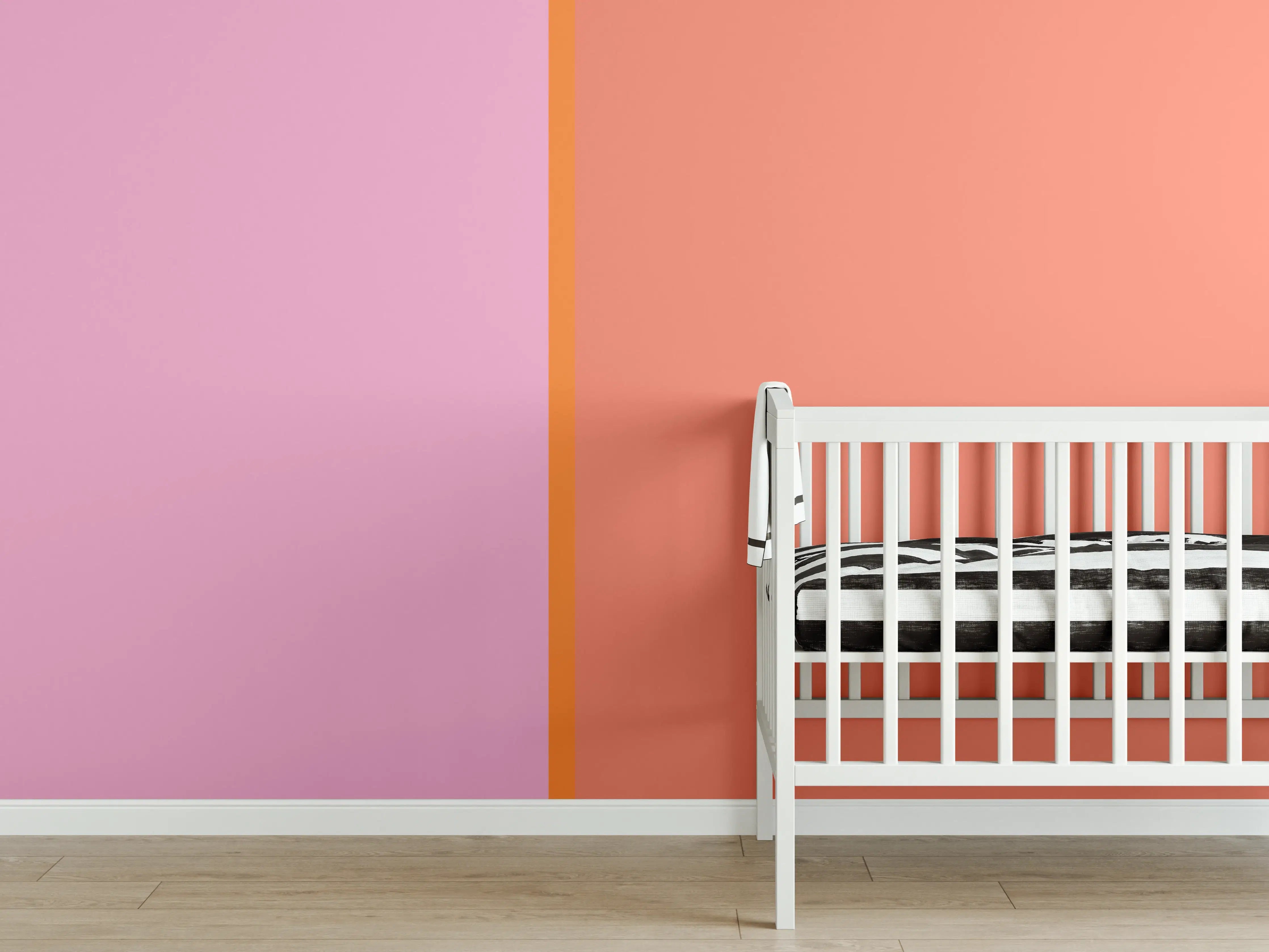 Babyzimmer Wandgestaltung - The Oranges - Easy Vertical - Coral