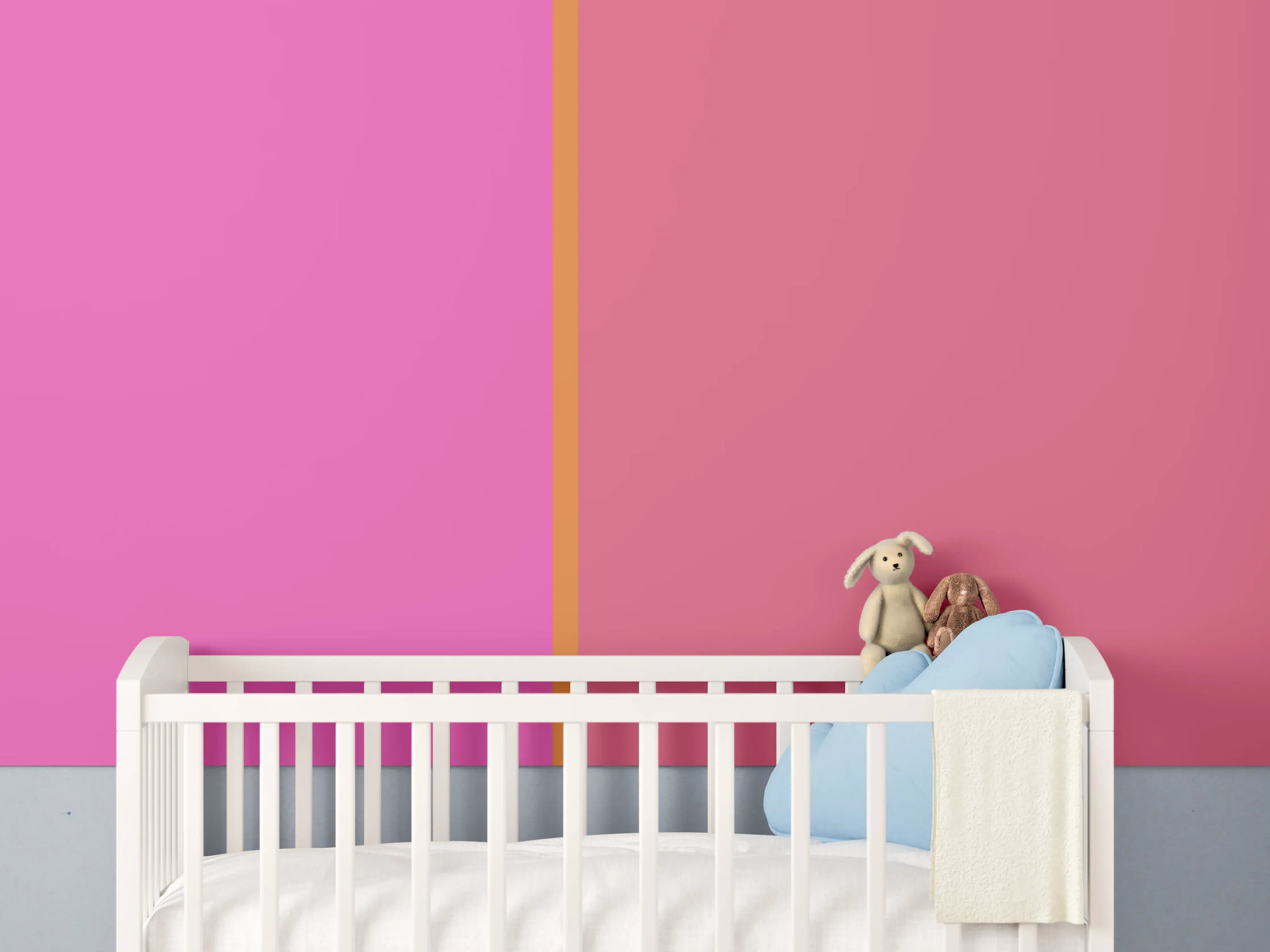 Babyzimmer Wandgestaltung - The Oranges - Easy Vertical - Fuchsia