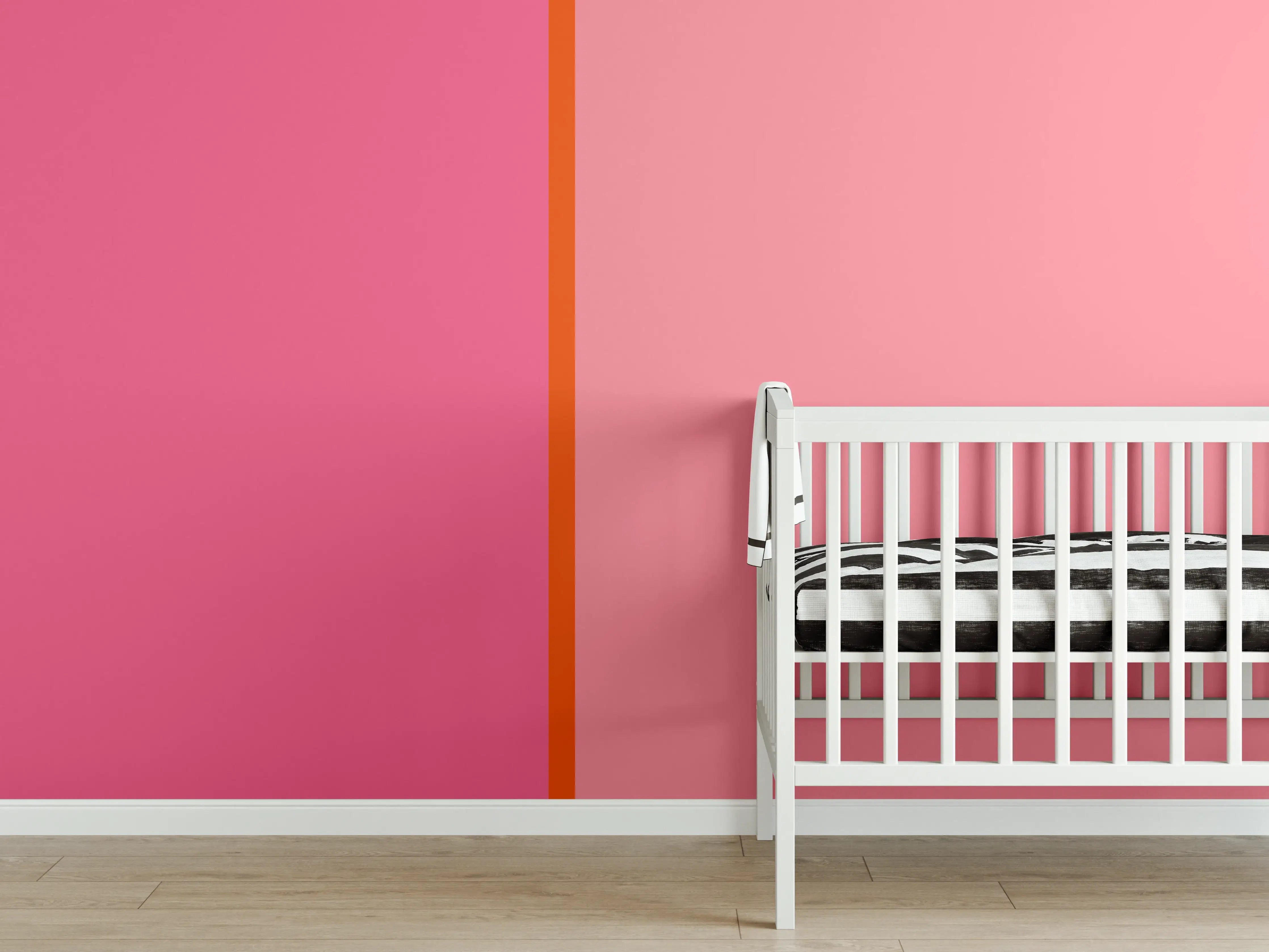 Babyzimmer Wandgestaltung - The Oranges - Easy Vertical - Raspberry