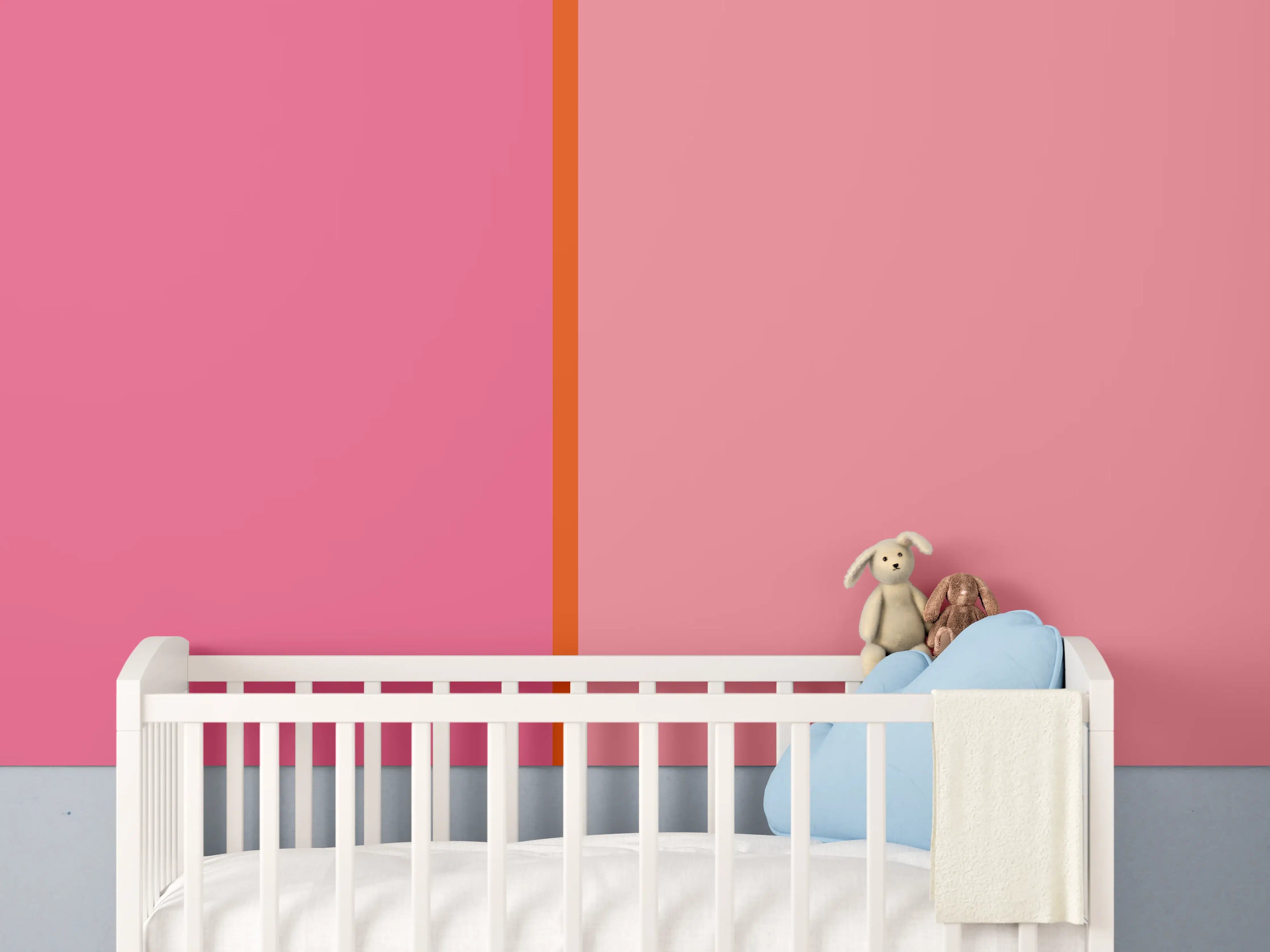 Babyzimmer Wandgestaltung - The Oranges - Easy Vertical - Raspberry