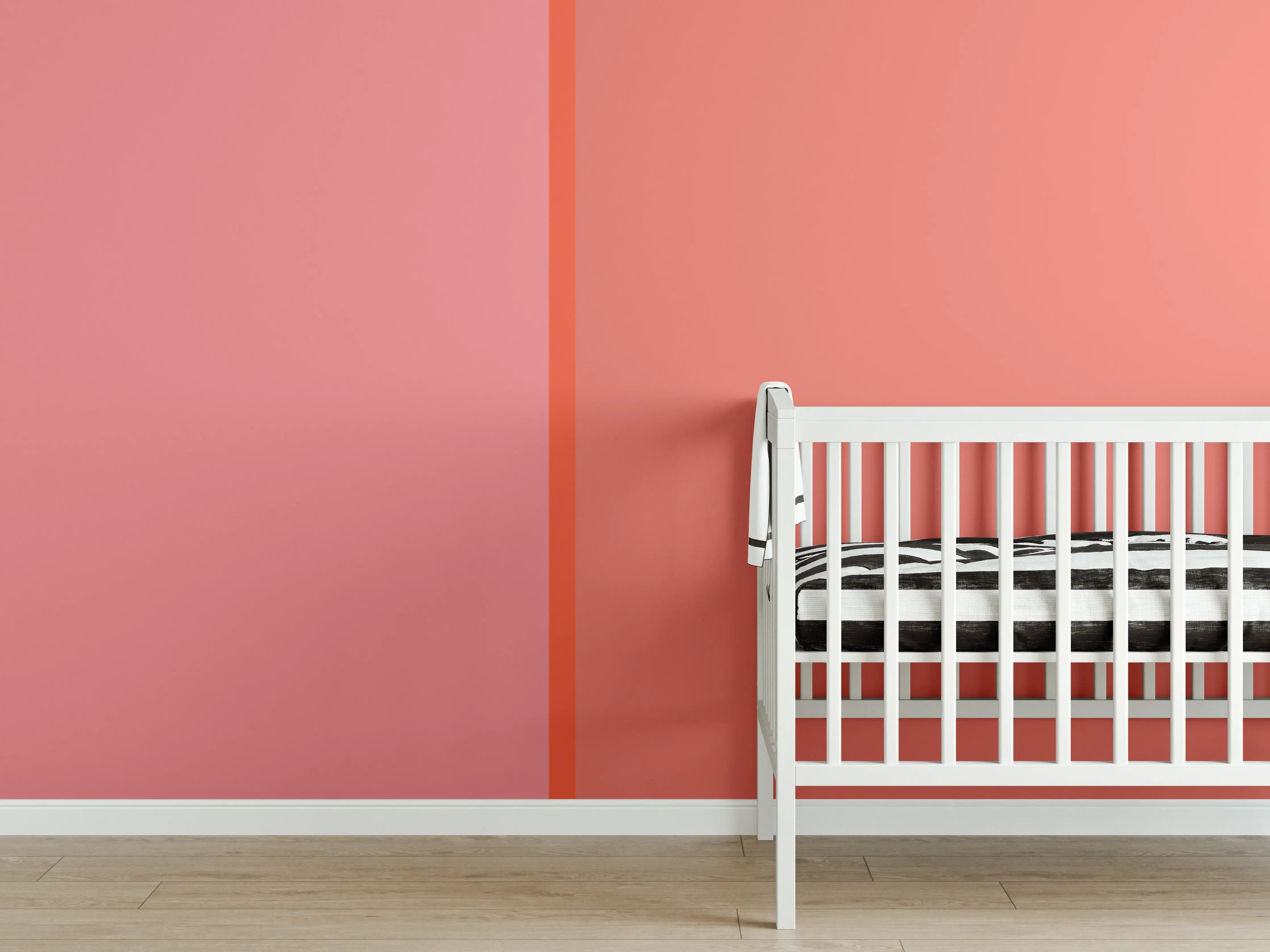 Babyzimmer Wandgestaltung - The Oranges - Easy Vertical - Salmon