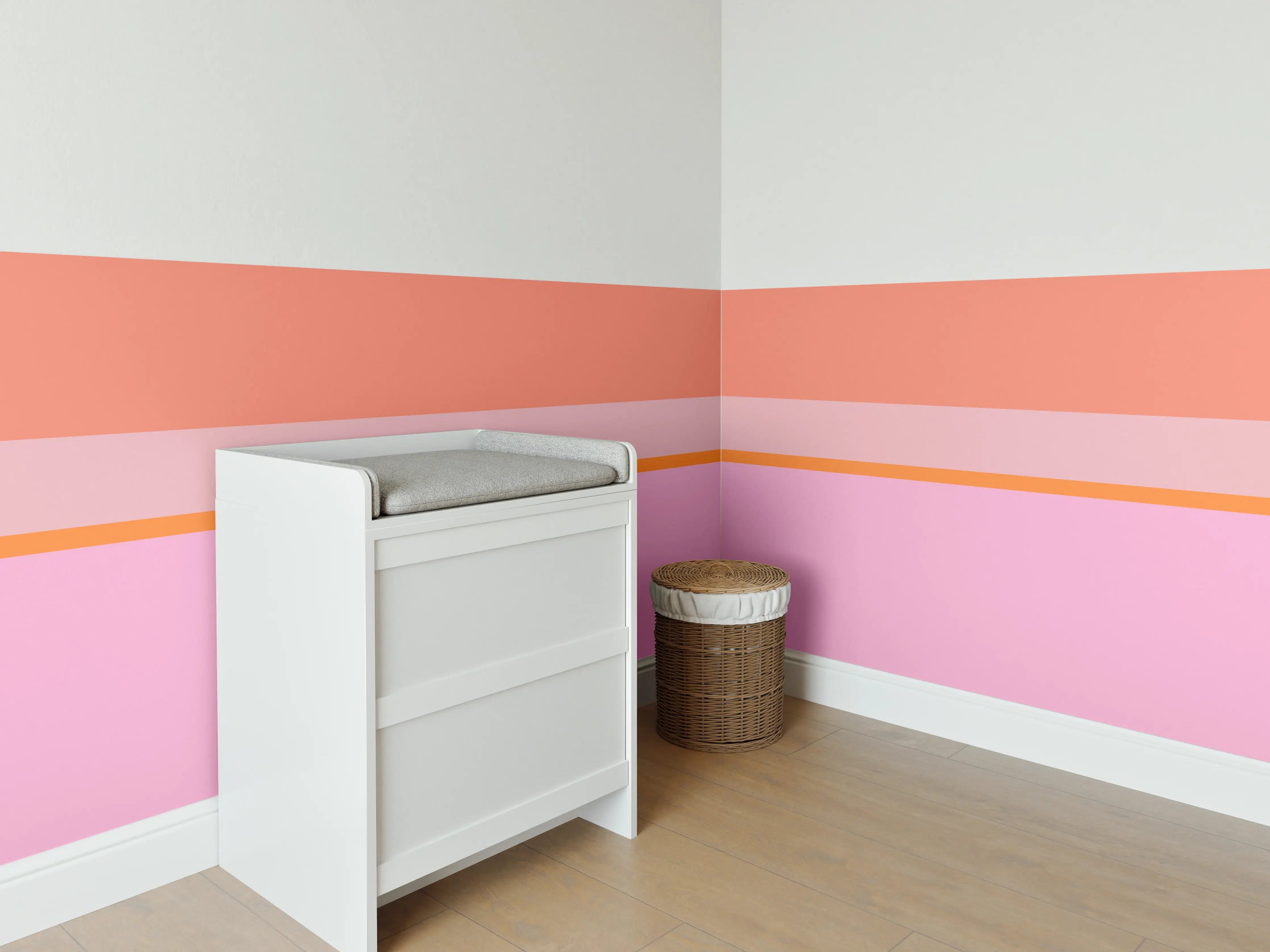 Babyzimmer Wandgestaltung - The Oranges - Horizontal - Coral