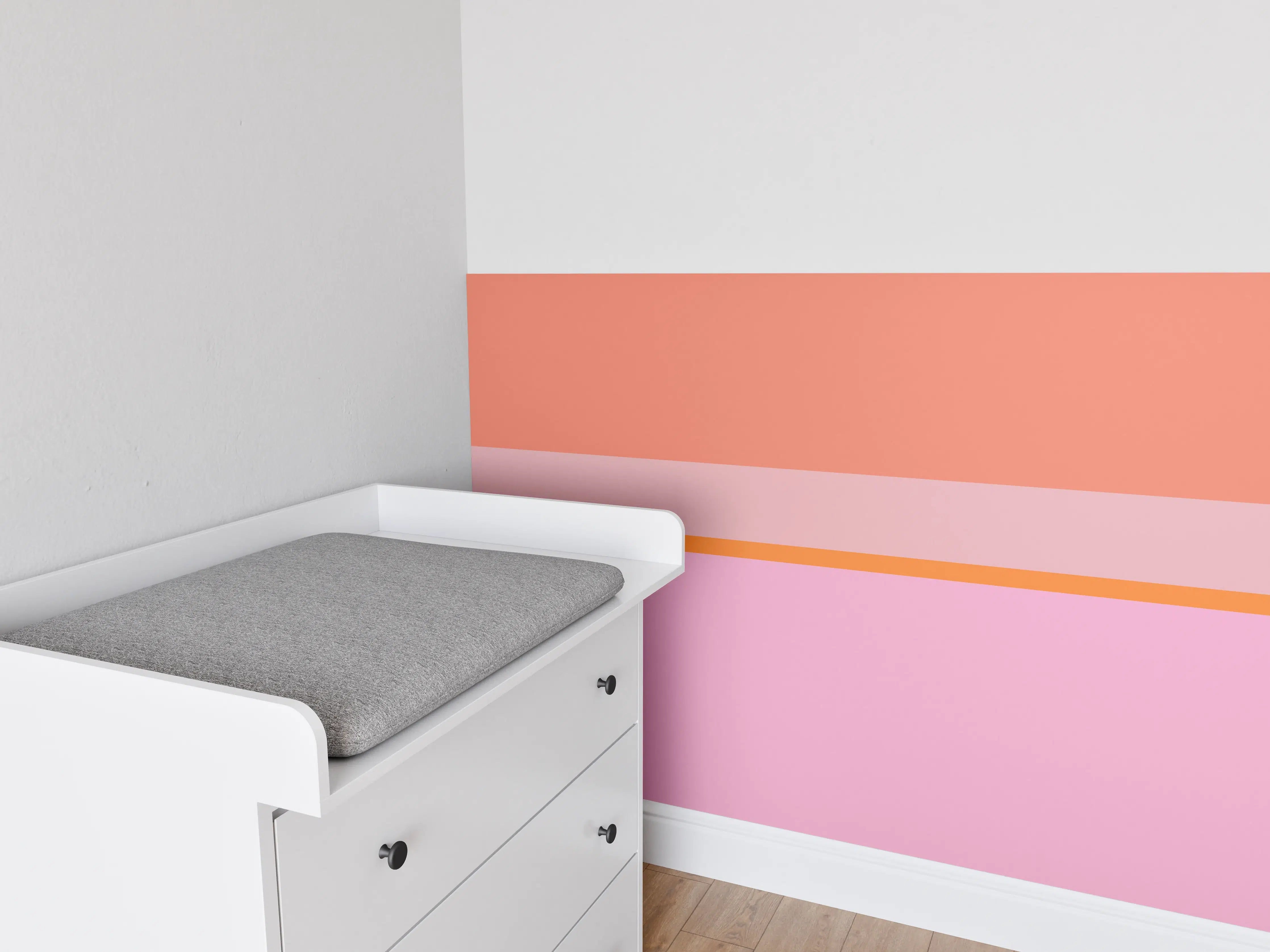 Babyzimmer Wandgestaltung - The Oranges - Horizontal - Coral