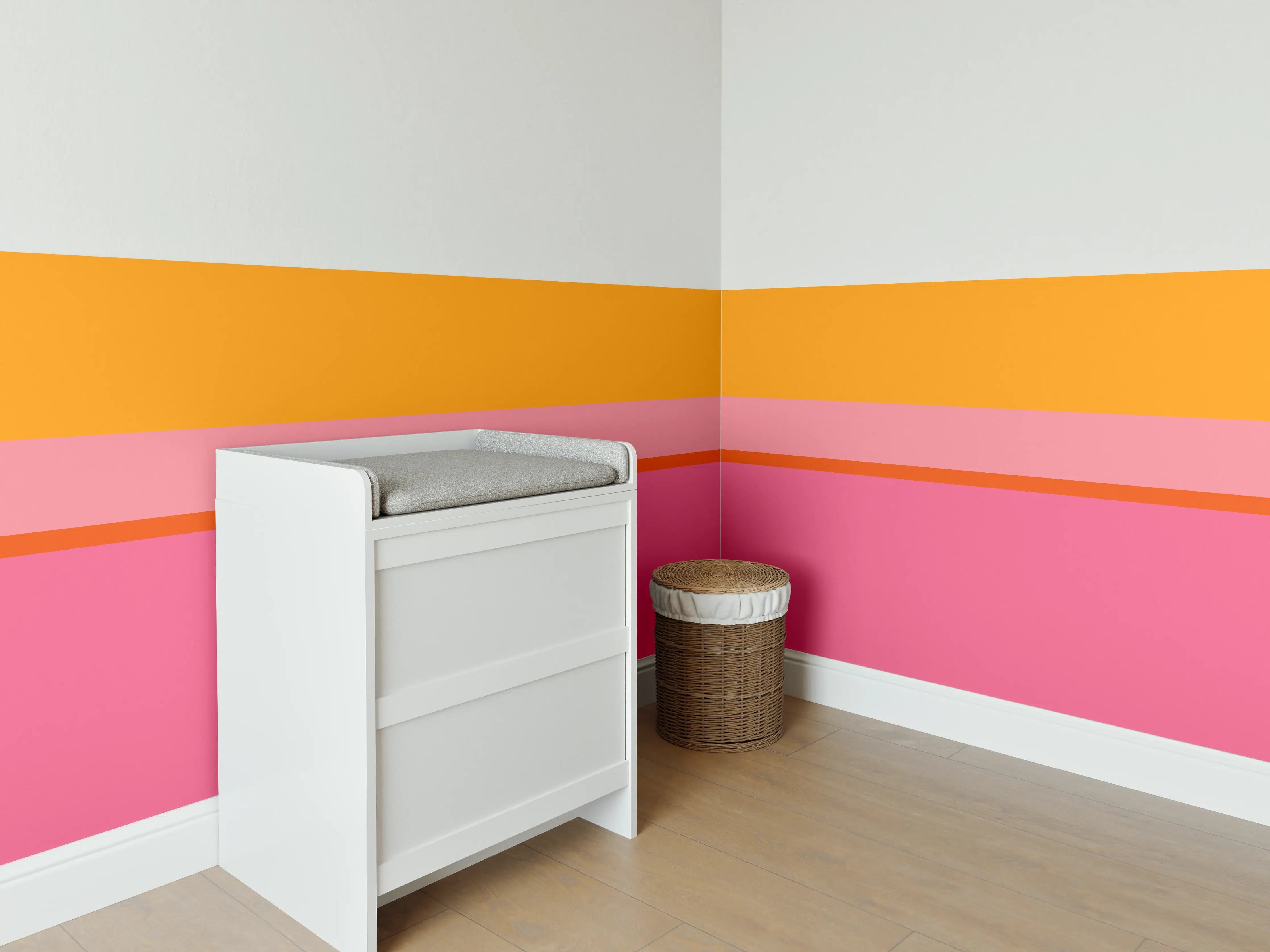 Babyzimmer Wandgestaltung - The Oranges - Horizontal - Raspberry