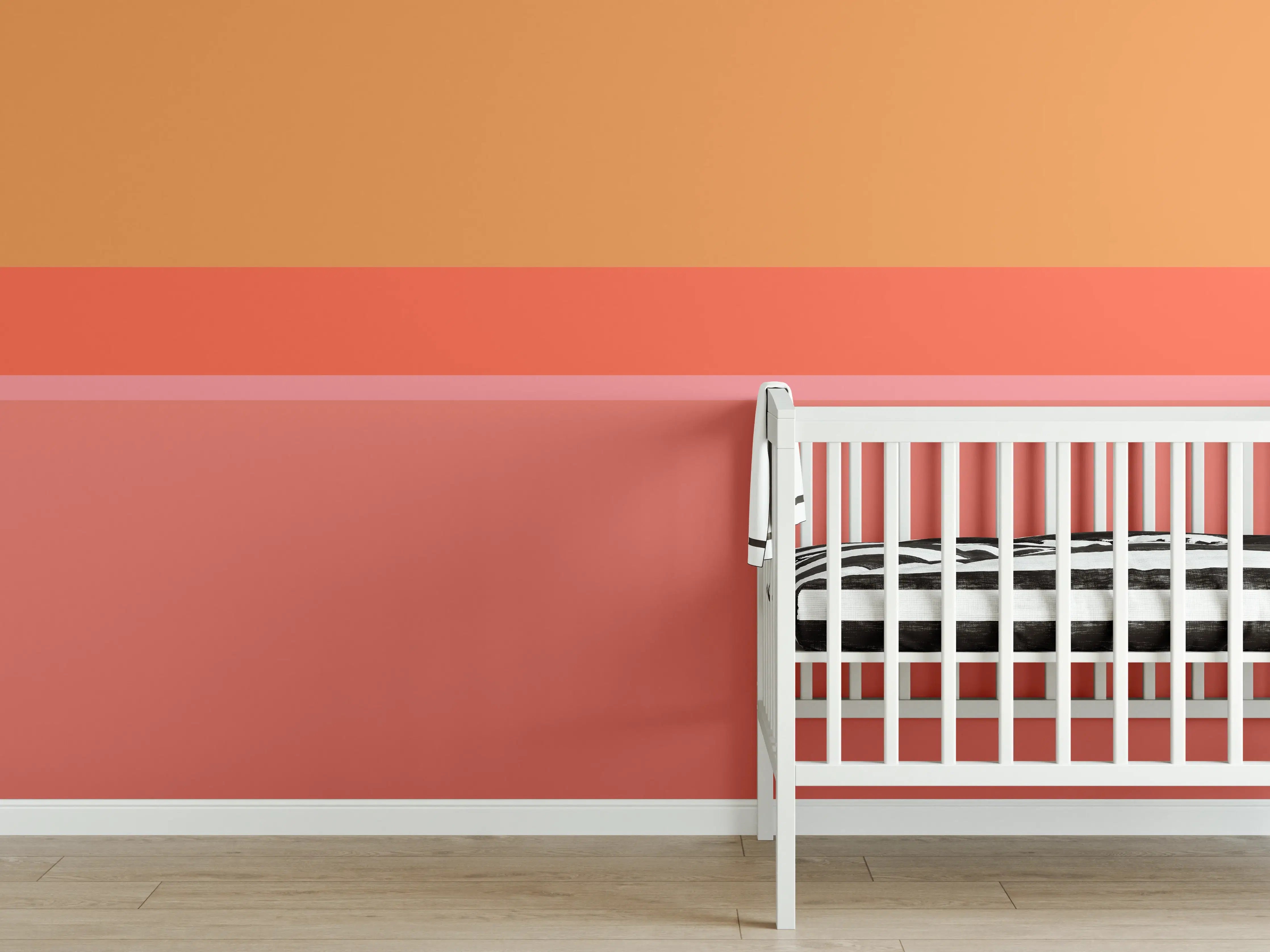 Babyzimmer Wandgestaltung - The Oranges - Horizontal - Salmon
