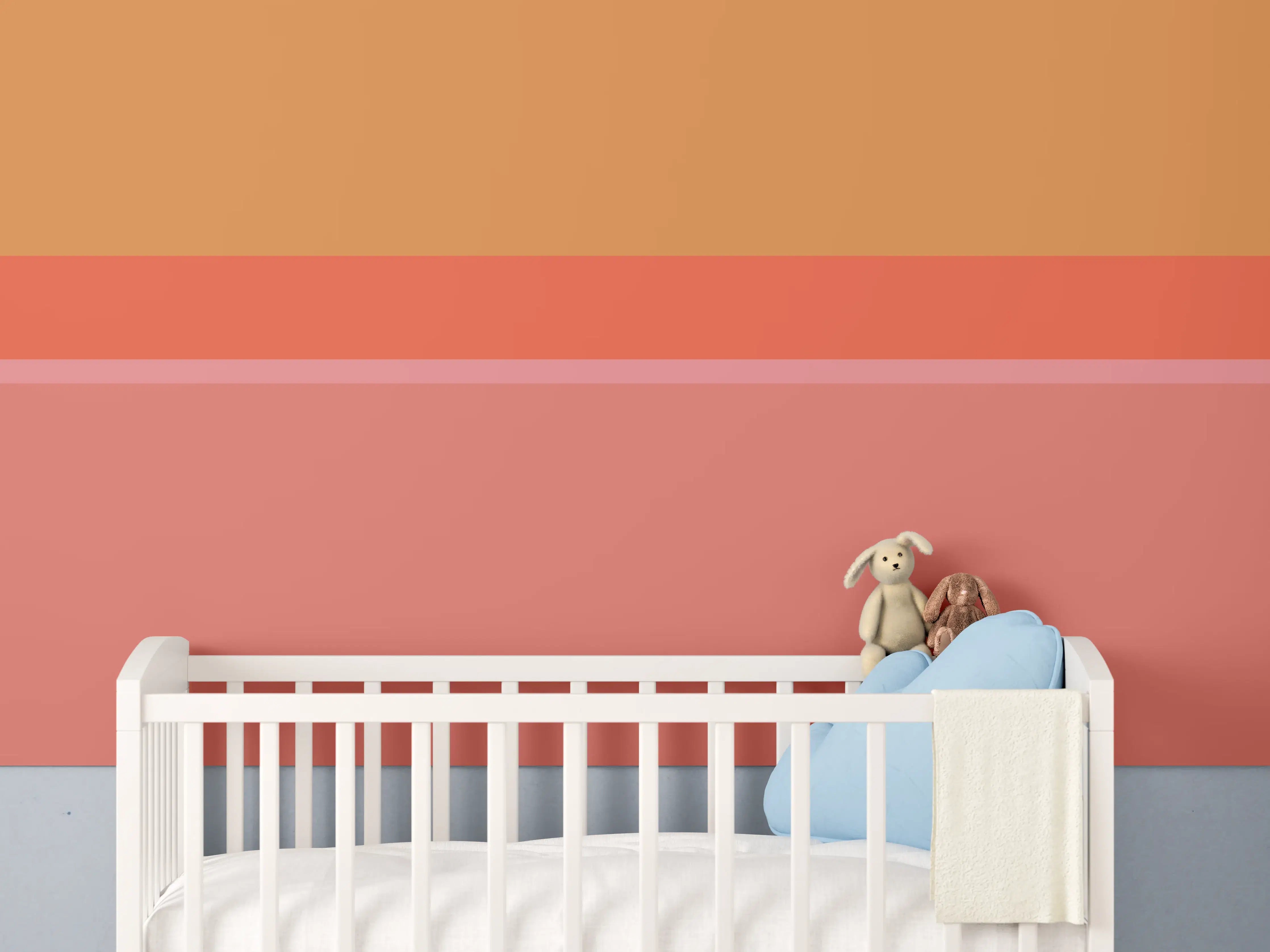 Babyzimmer Wandgestaltung - The Oranges - Horizontal - Salmon