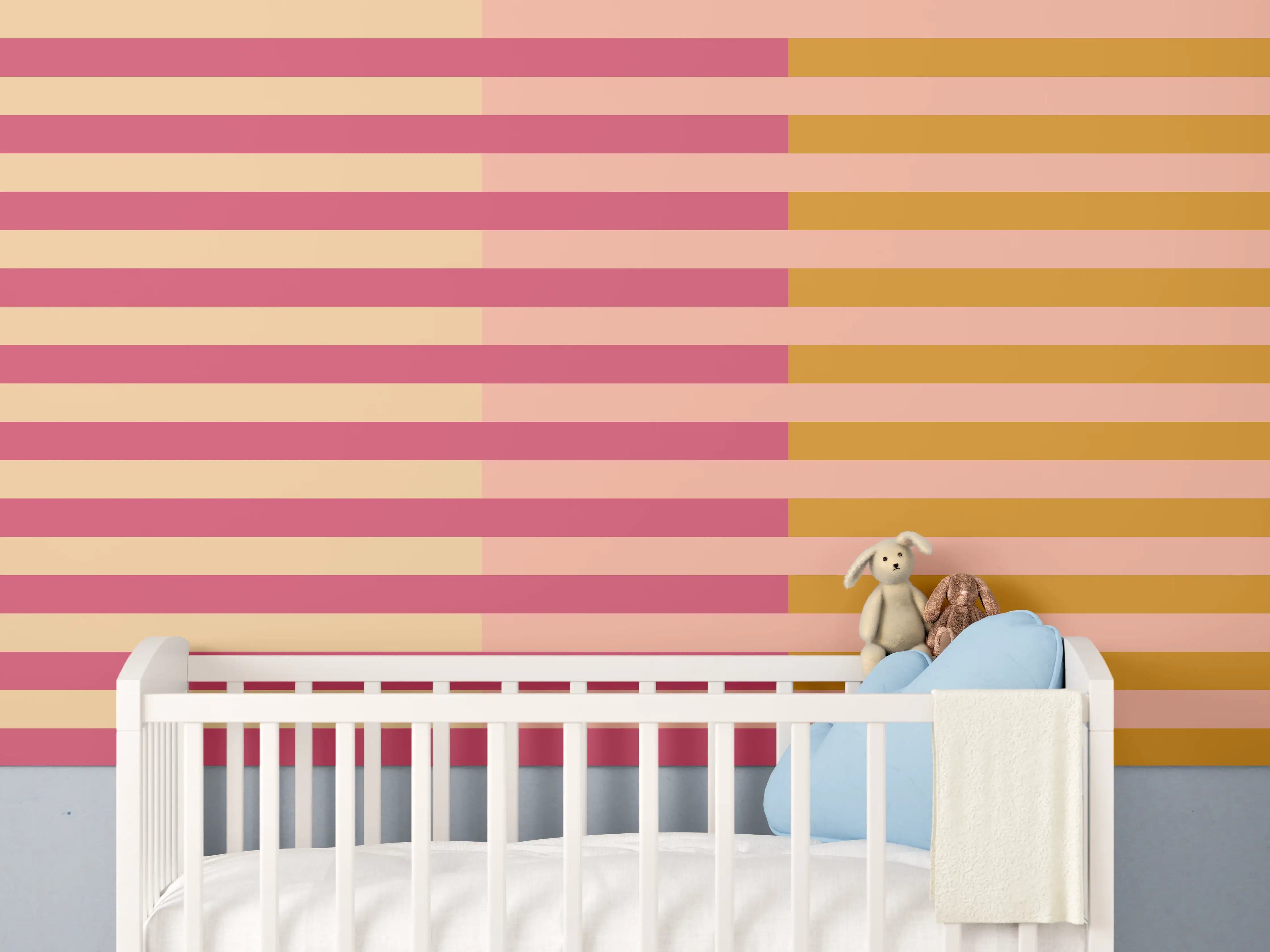 Babyzimmer Wandgestaltung - The Oranges - Multy Stripes - Cotton Candy
