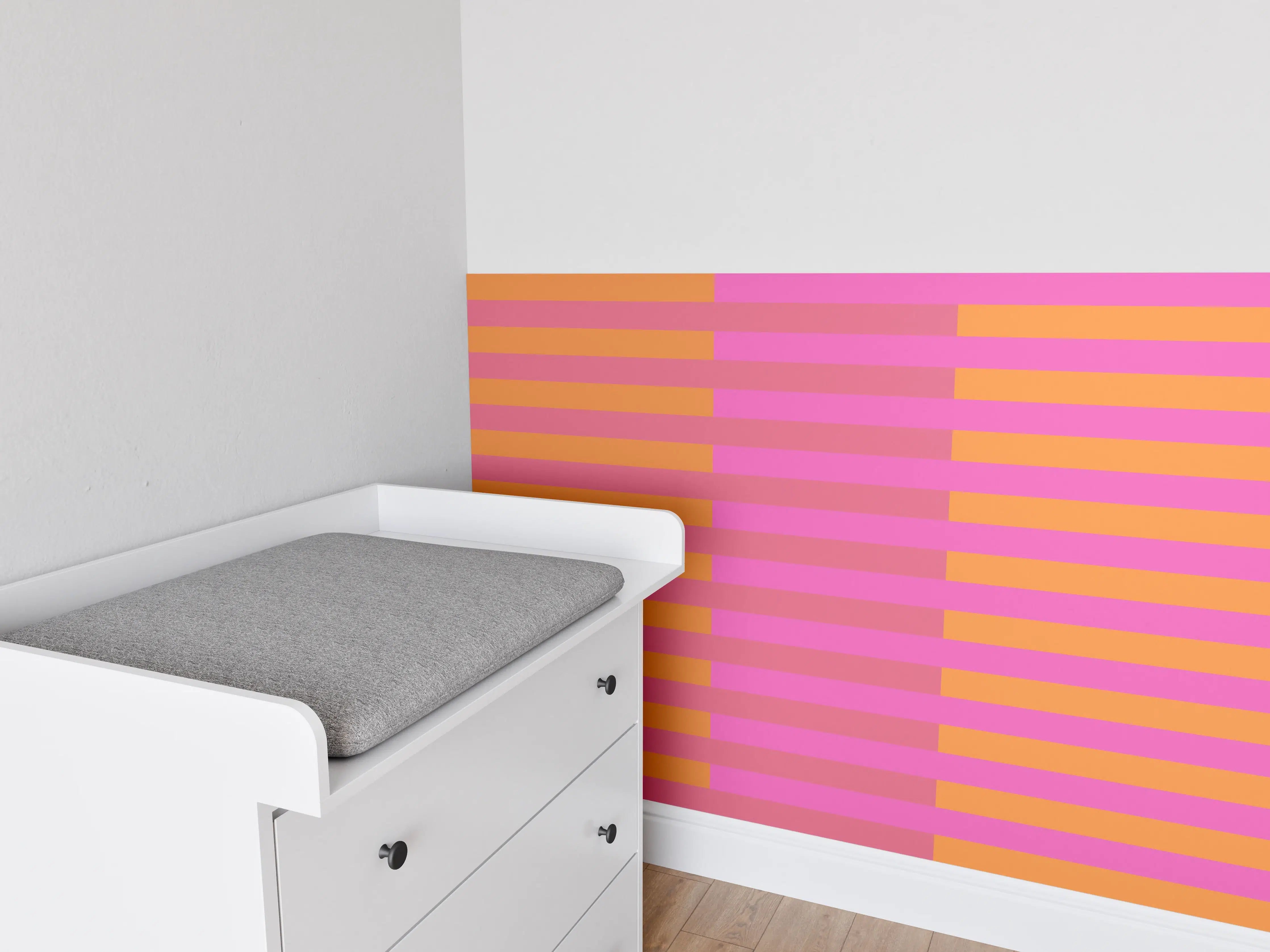 Babyzimmer Wandgestaltung - The Oranges - Multy Stripes - Fuchsia