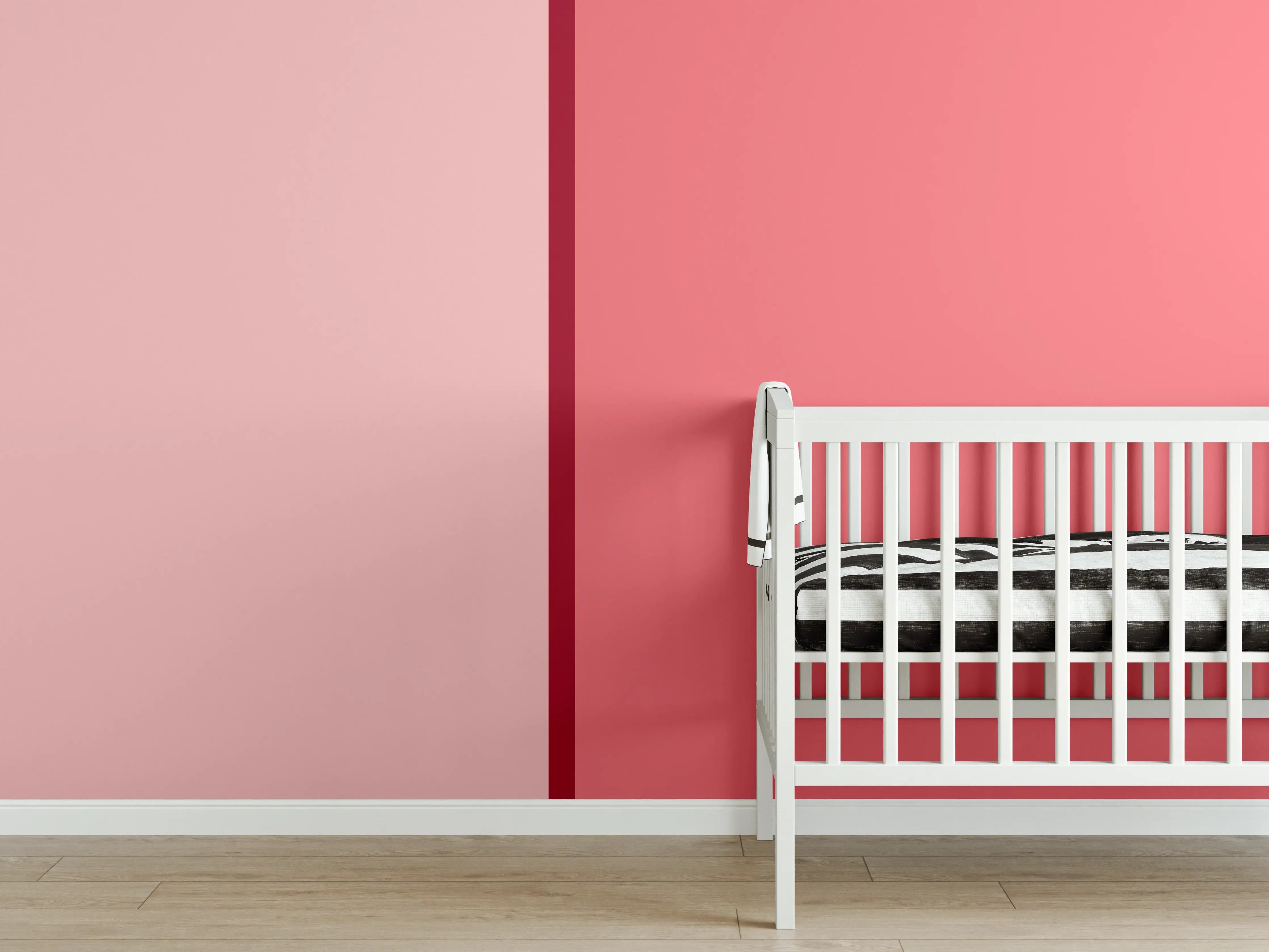 Babyzimmer Wandgestaltung - The Reds - Easy Vertical - Tomato