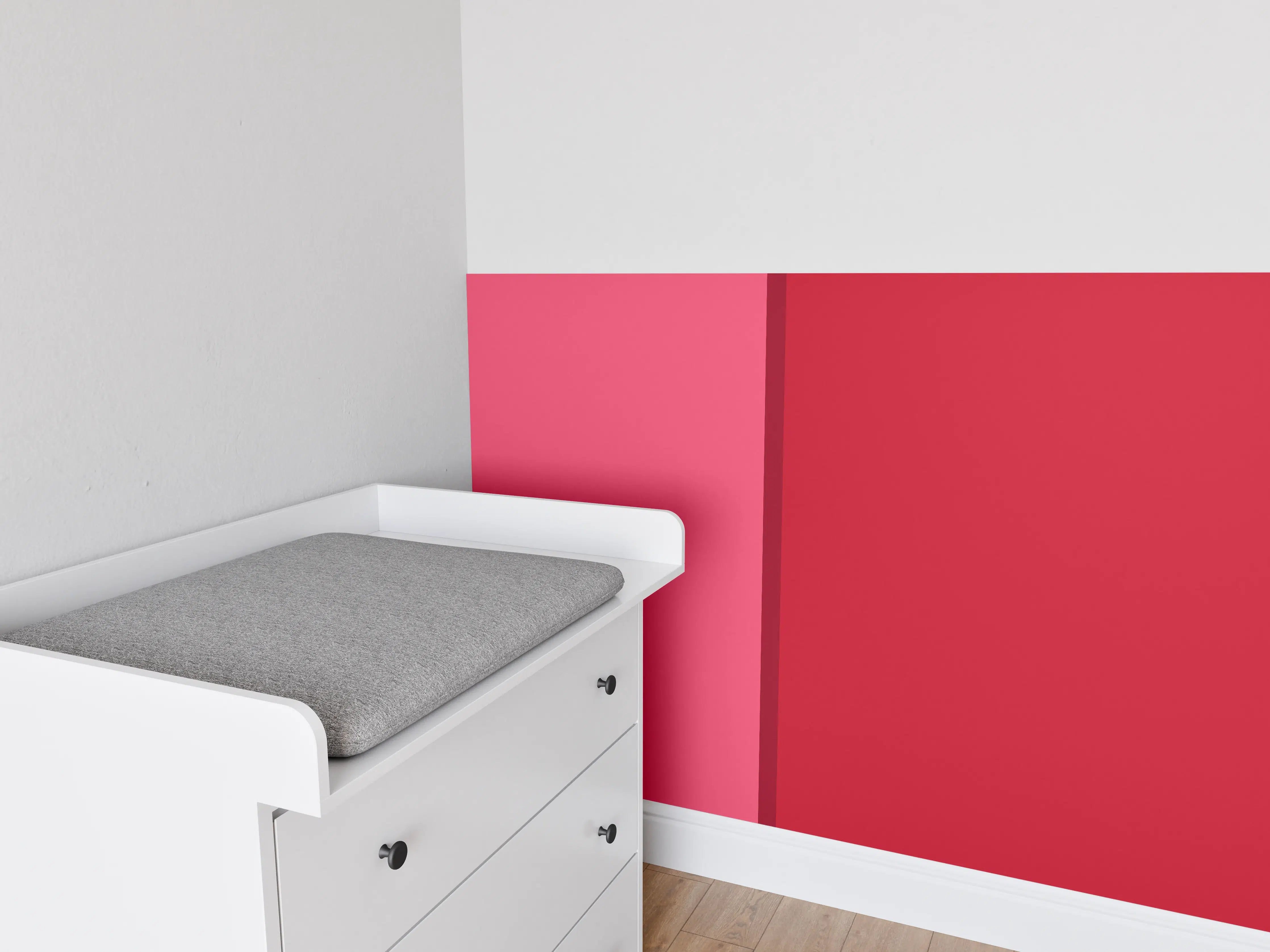 Babyzimmer Wandgestaltung - The Reds - Easy Vertikal - Pommagranate
