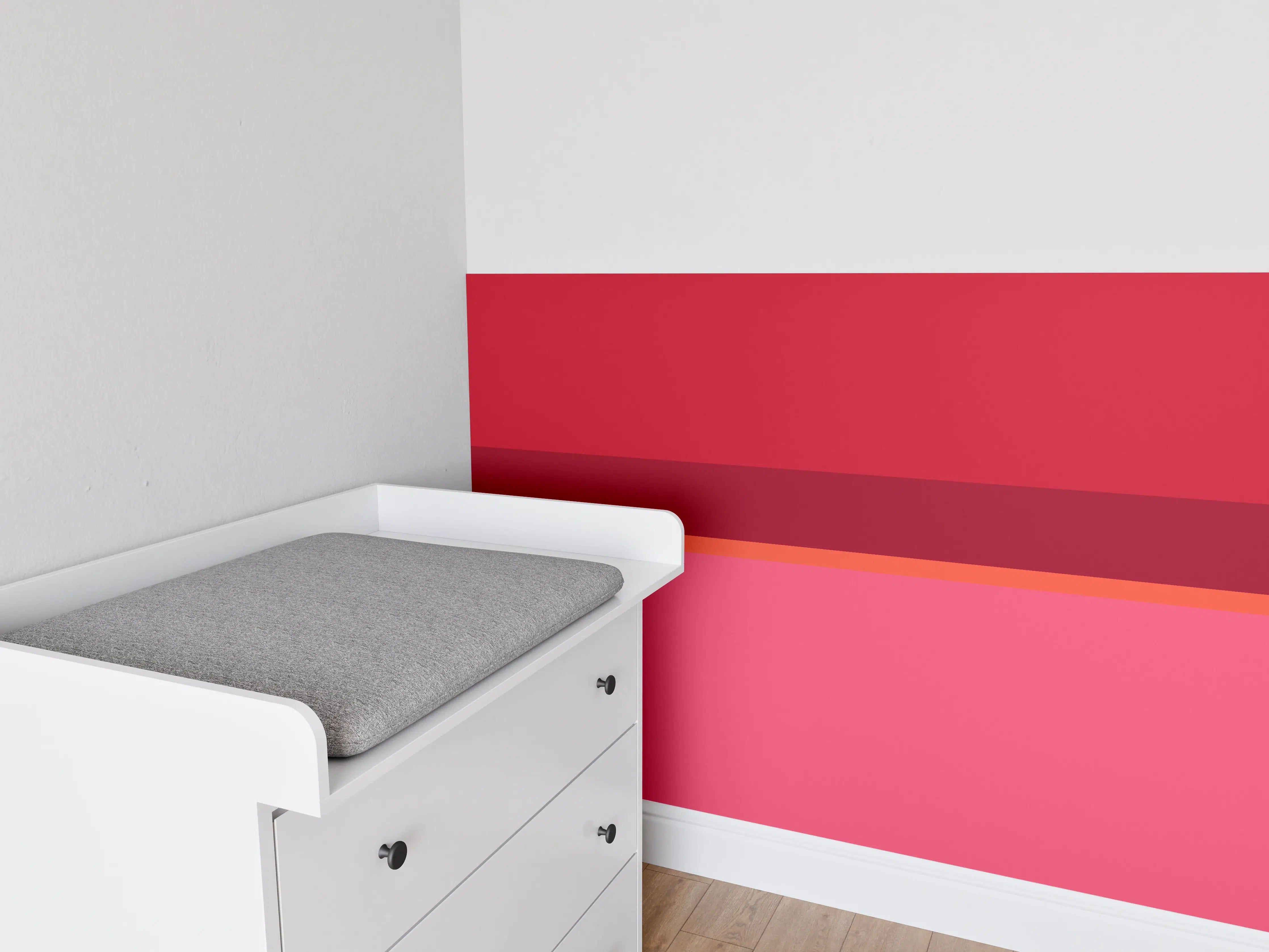 Babyzimmer Wandgestaltung - The Reds - Horizontal - Pommagranate
