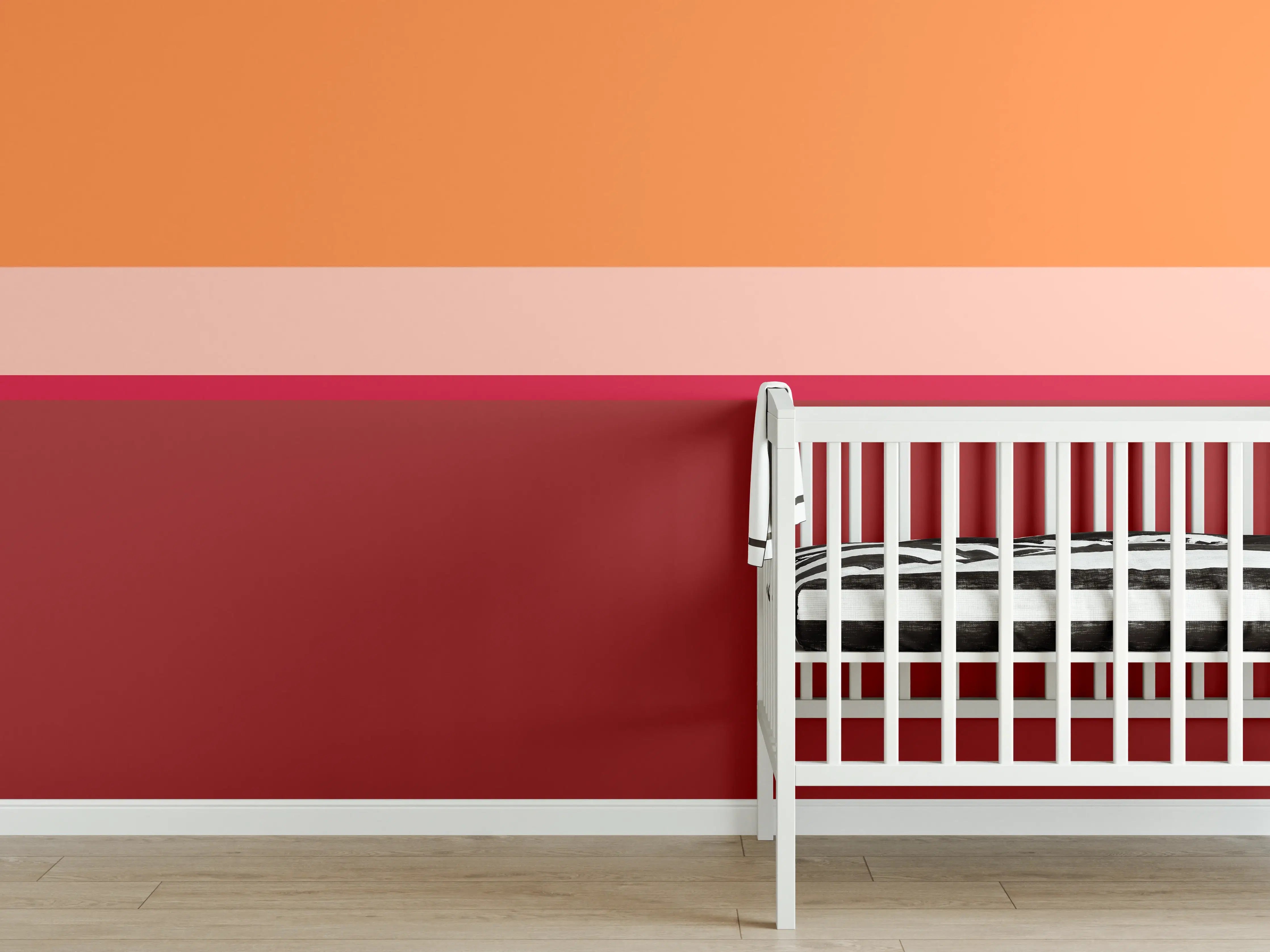 Babyzimmer Wandgestaltung - The Reds - Horizontal - Sangria