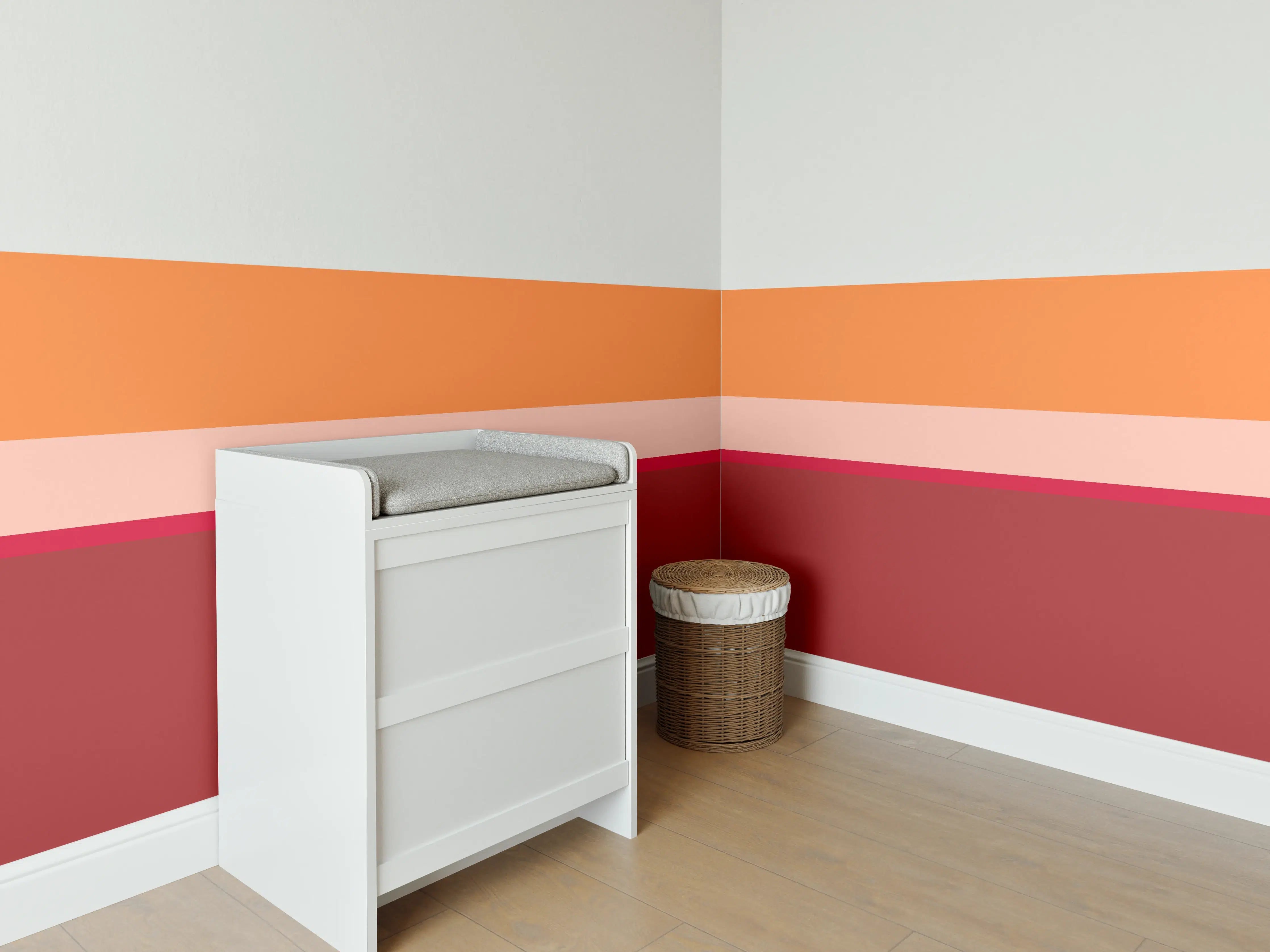 Babyzimmer Wandgestaltung - The Reds - Horizontal - Sangria