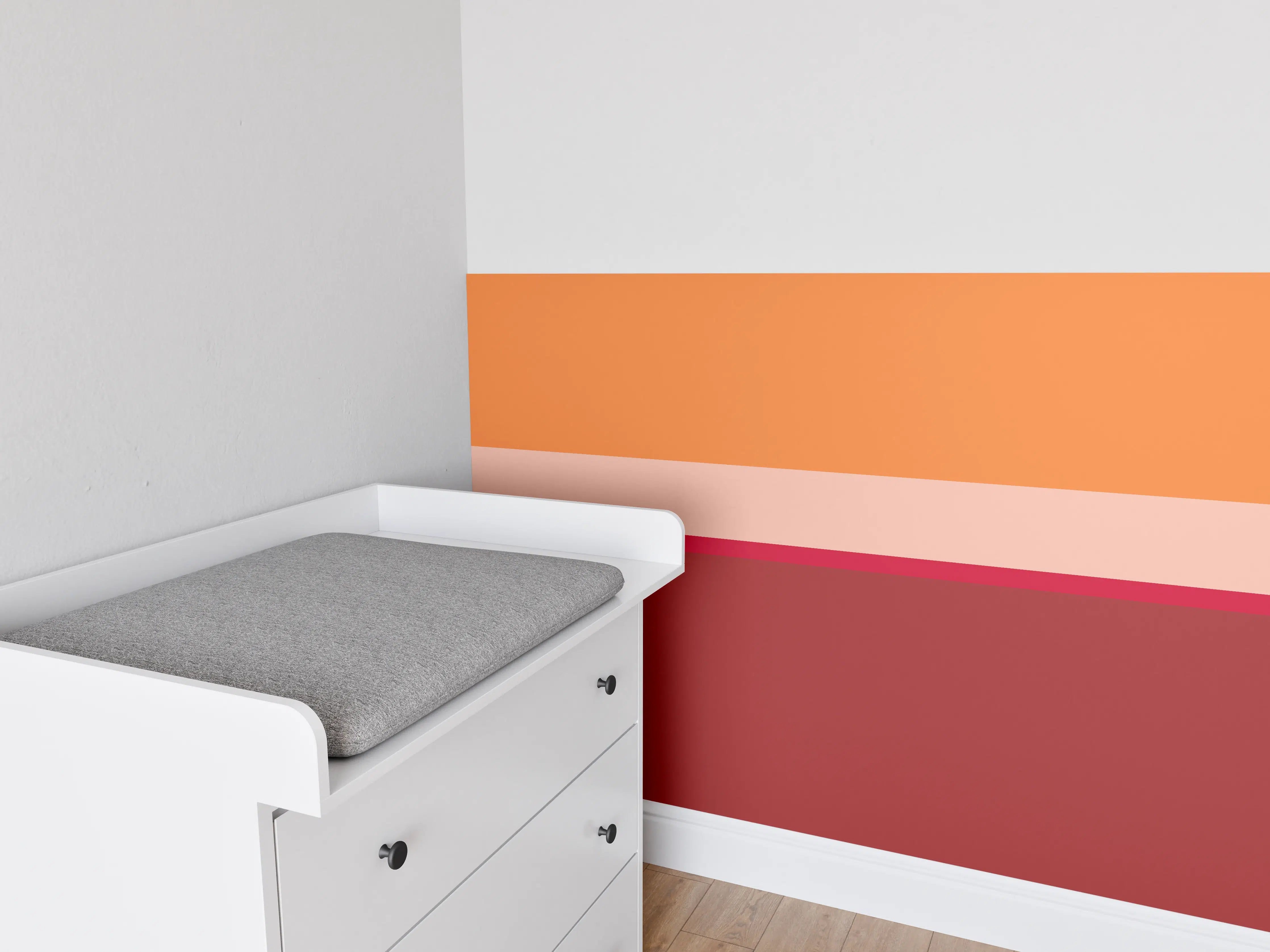 Babyzimmer Wandgestaltung - The Reds - Horizontal - Sangria