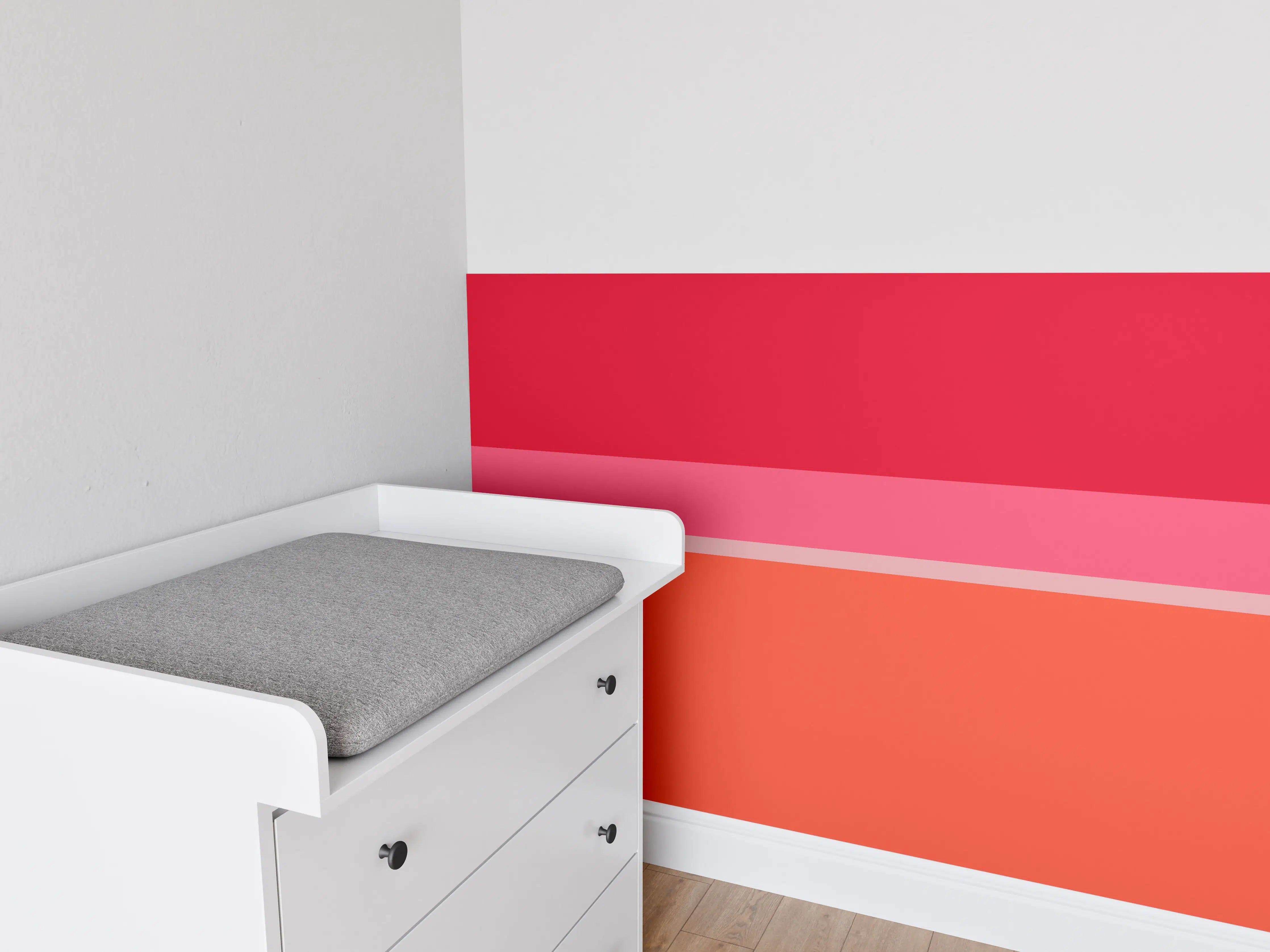 Babyzimmer Wandgestaltung - The Reds - Horizontal - Strawberry