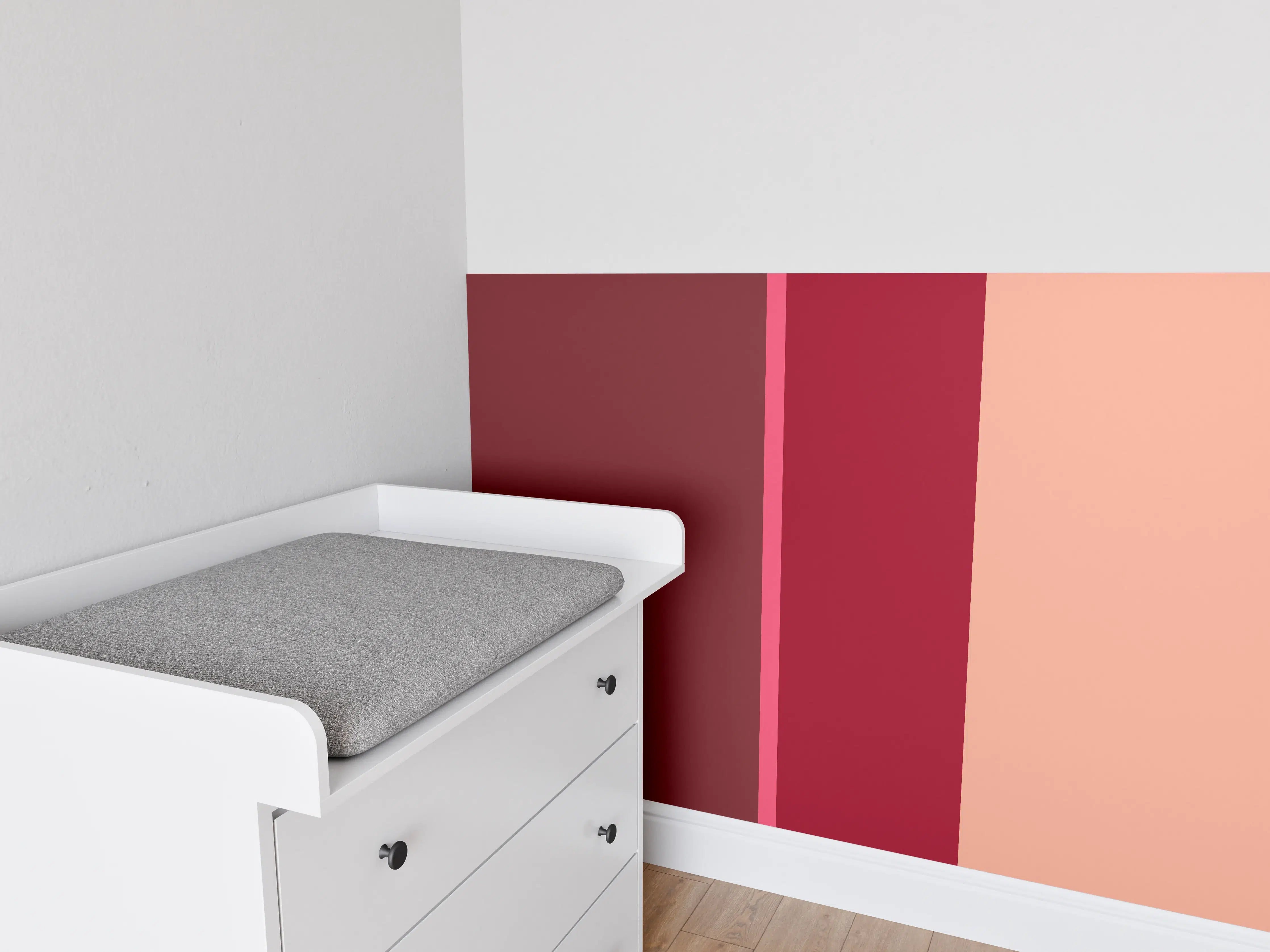 Babyzimmer Wandgestaltung - The Reds - Vertical - Cherry