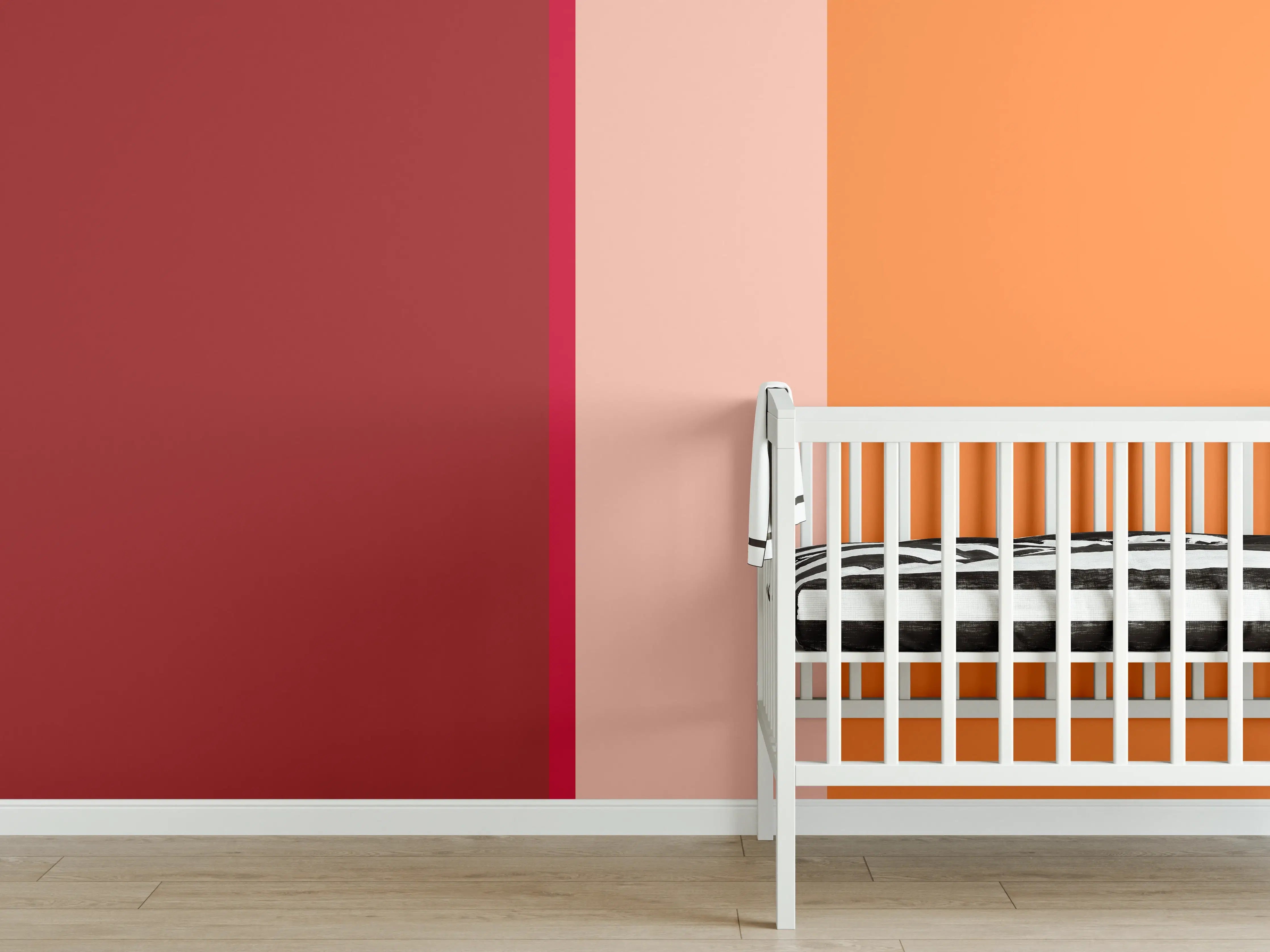 Babyzimmer Wandgestaltung - The Reds - Vertical - Sangria